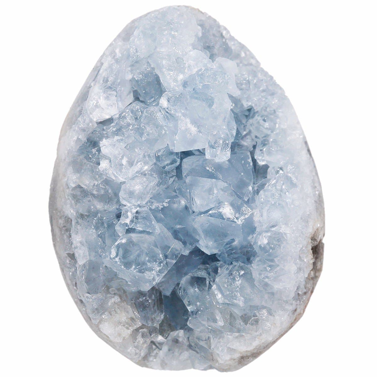 rockcloud Natural Raw Blue Celestite Mineral Healing Crystal Cluster Geode Irregular Home Decoration Gemstone Specimen Large, 2.(Approx 160-220 Gram)