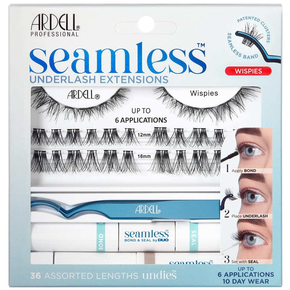 Seamless Underlash Extensions Wispies Kit, Duo Bond and Seal, 6 Applications (Pack of 1)