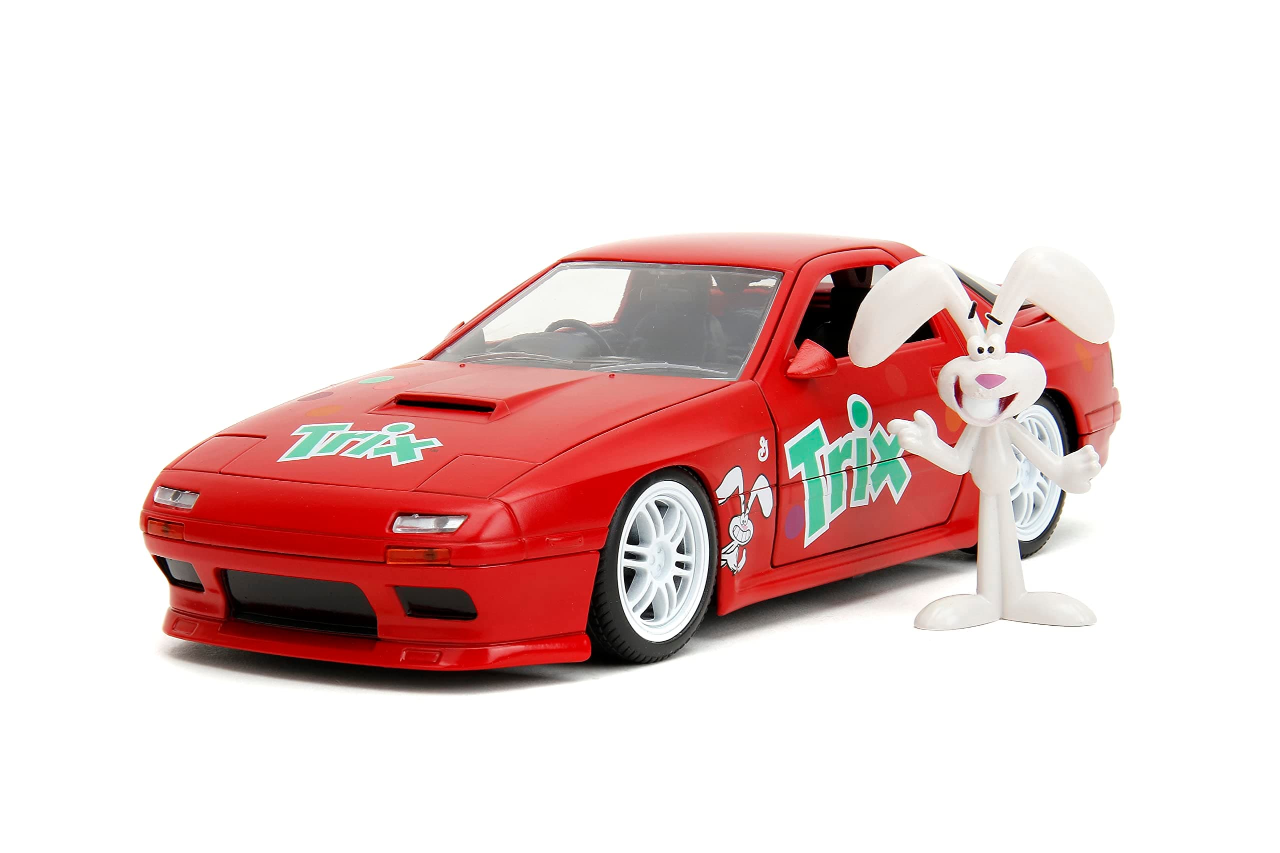 General Mills Trix 1:24 1985 Mazda RX-7 Die-cast Car & 2.75" Trix Rabbit Figure, Toys for Kids and Adults