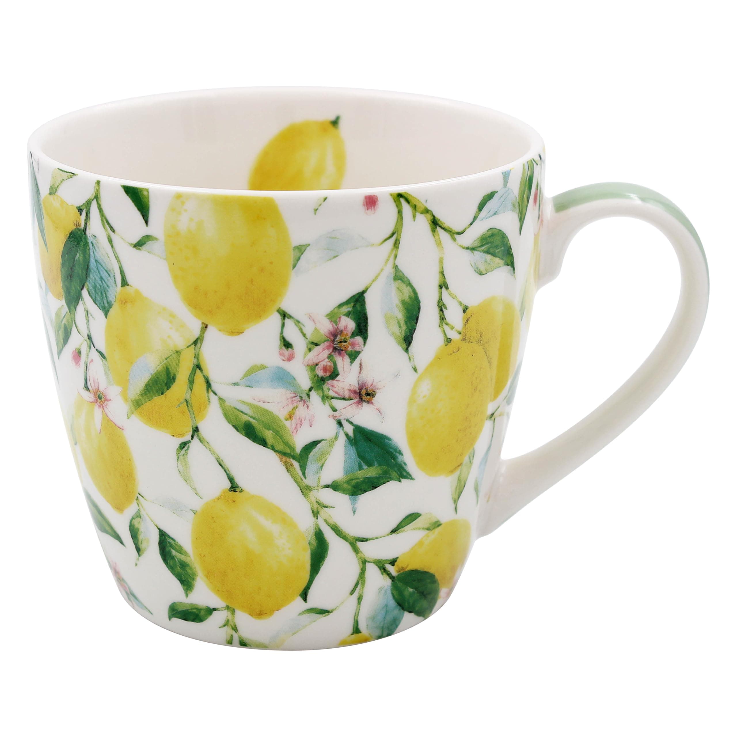 Lesser & Pavey British Designed Coffee Mug | Ceramic Coffee Mugs for Home or Work | Large Mugs for Hot Drinks | Tea and Coffee Cups (Lemon Grove Breakfast Mug)
