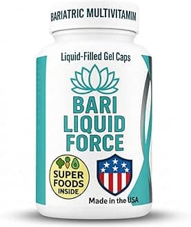 Bariatric Multivitamin with Iron – 2 Softgels Daily, Liquid-Filled Rapid-Absorption Softgels for Gastric Sleeve & Bypass Patients – Bari Liquid Force