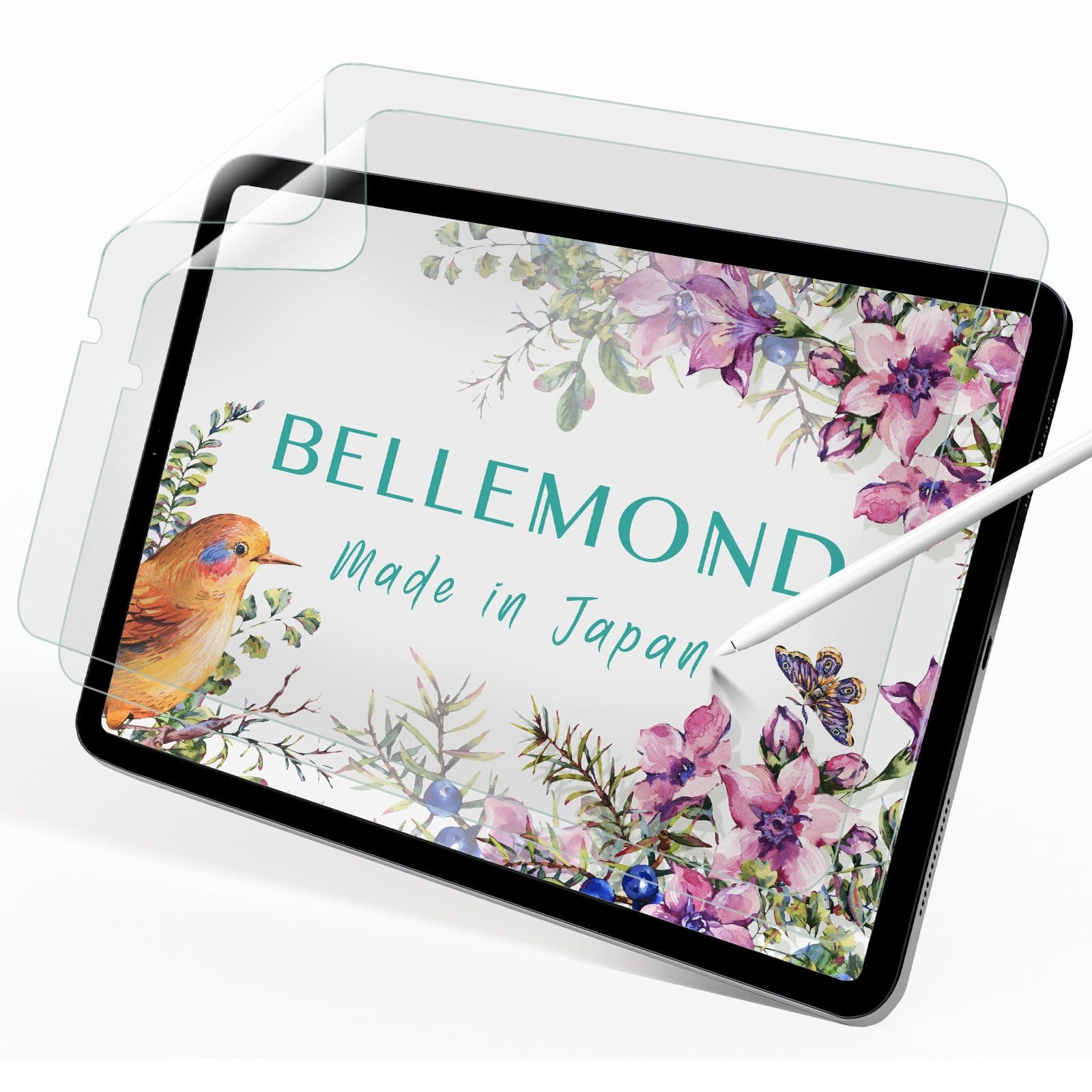 BELLEMOND - 2 SET - Designed for Firm Handwriting/Calligraphy - Paper Screen Protector compatible with iPad Pro 11" M4 (2024) - Optimised Texture for Firm Neat Writing