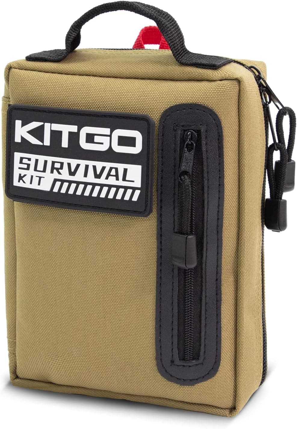 Kitgo Camping Survival Kit First Aid 108 Piece Professional Emergency Survival Gear Tool for Hunting Hiking Outdoor Adventure Fishing Travel Military Tropical Storms (Khaki)