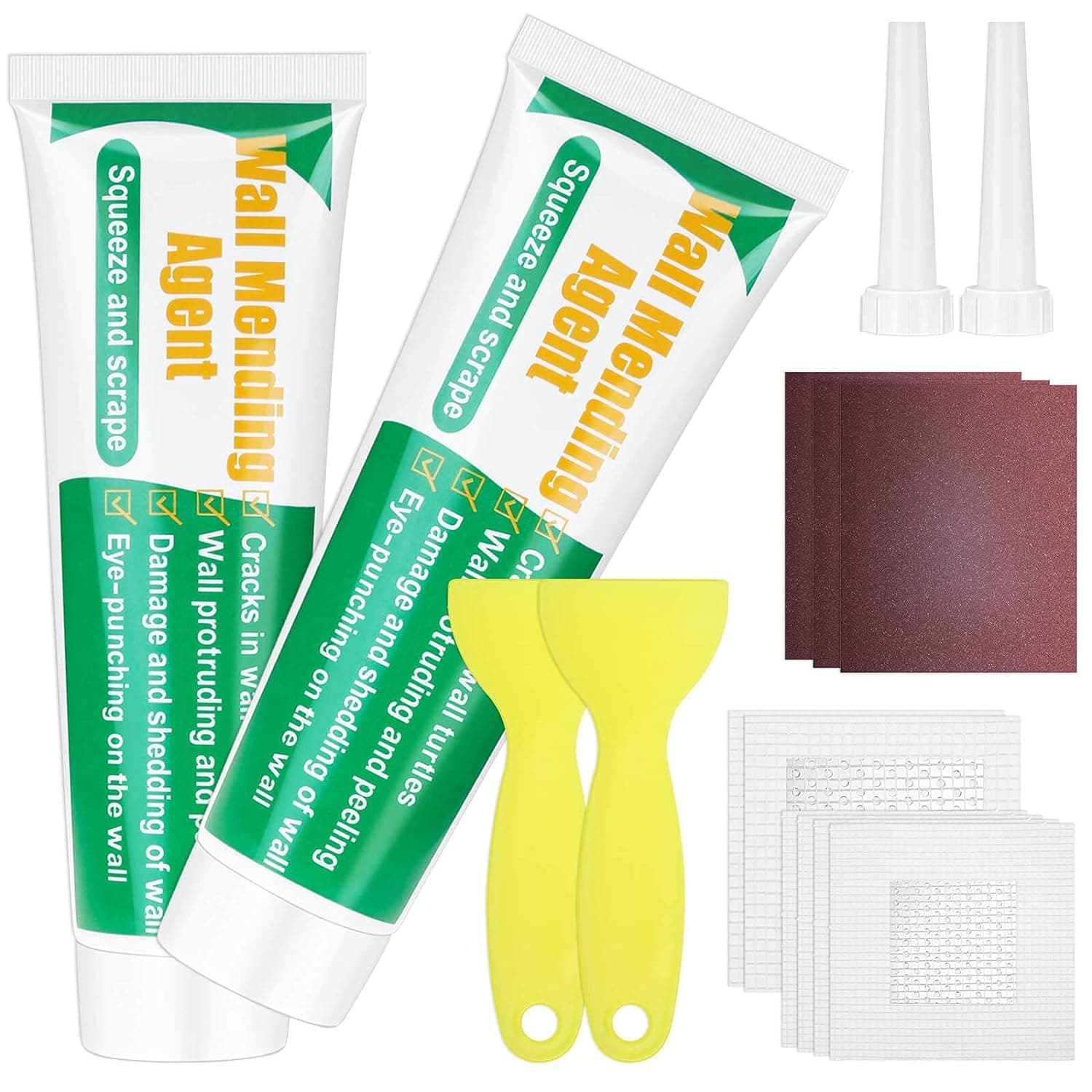 Drywall Repair Kit, Spackle Patch Kit With Scraper, Safemend Wall Mending Agent for Large Holes, Easy to Fill