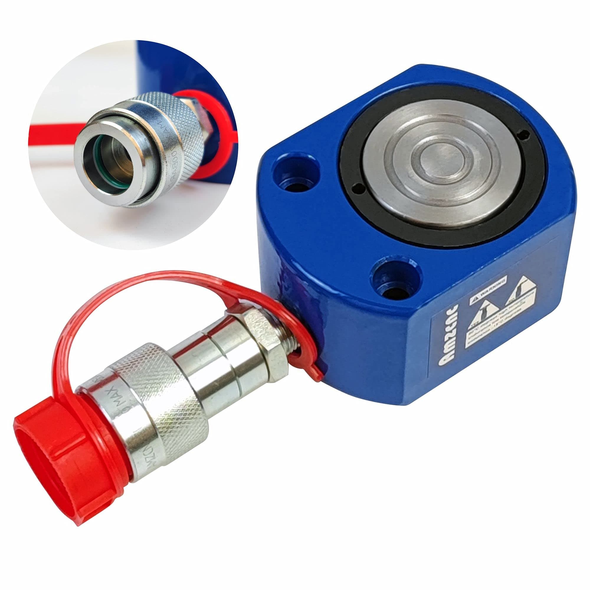 20 ton Ultra-Thin Hydraulic Lifting Cylinders 20 Ton Stroke 0.52" Hydraulic Cylinder Industrial Lifting Jack Ram Low Height