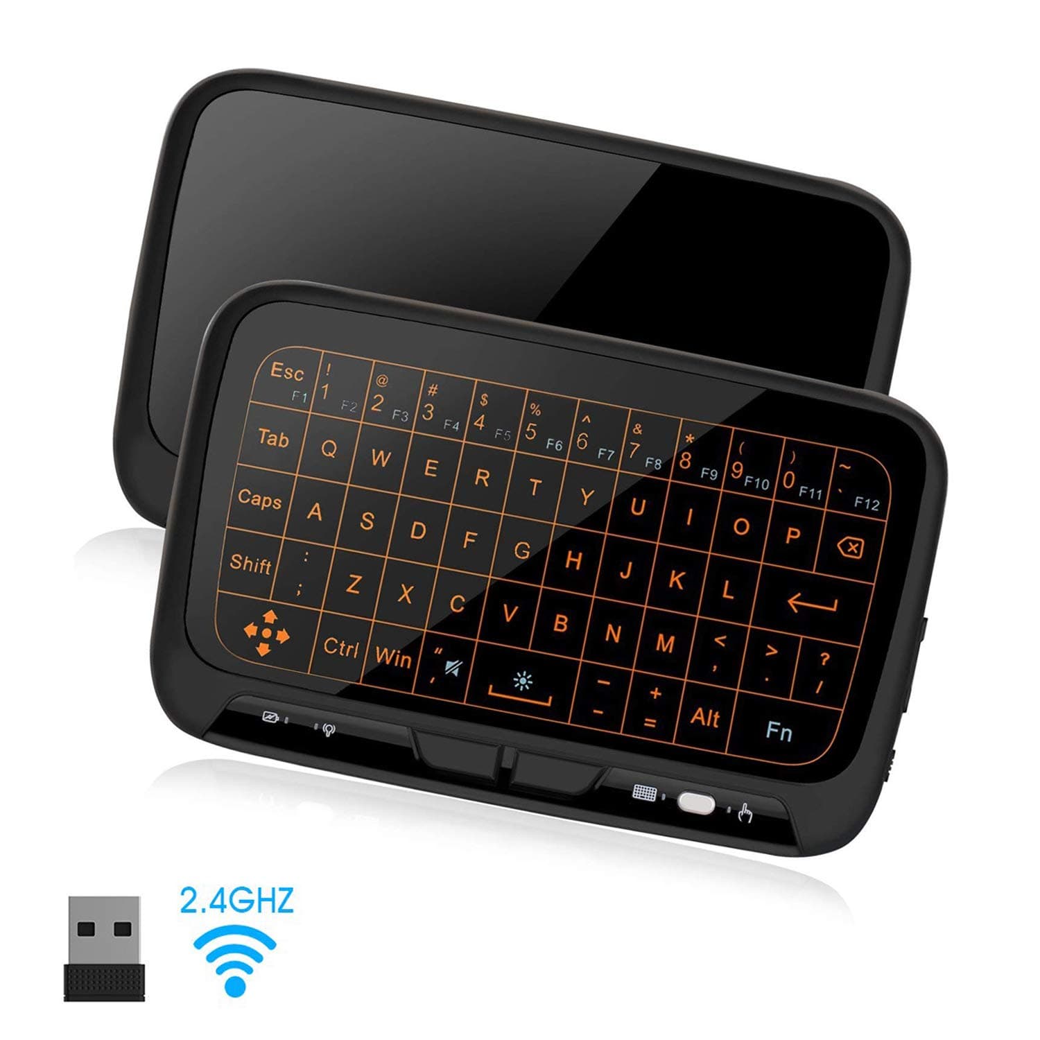 SZILBZ 2.4Ghz Mini Wireless Keyboard,Remote Control with Touchpad Backlight, Air Remote Mouse for PC for Android TV Box,HTPC.IPTV,PS3,Pad