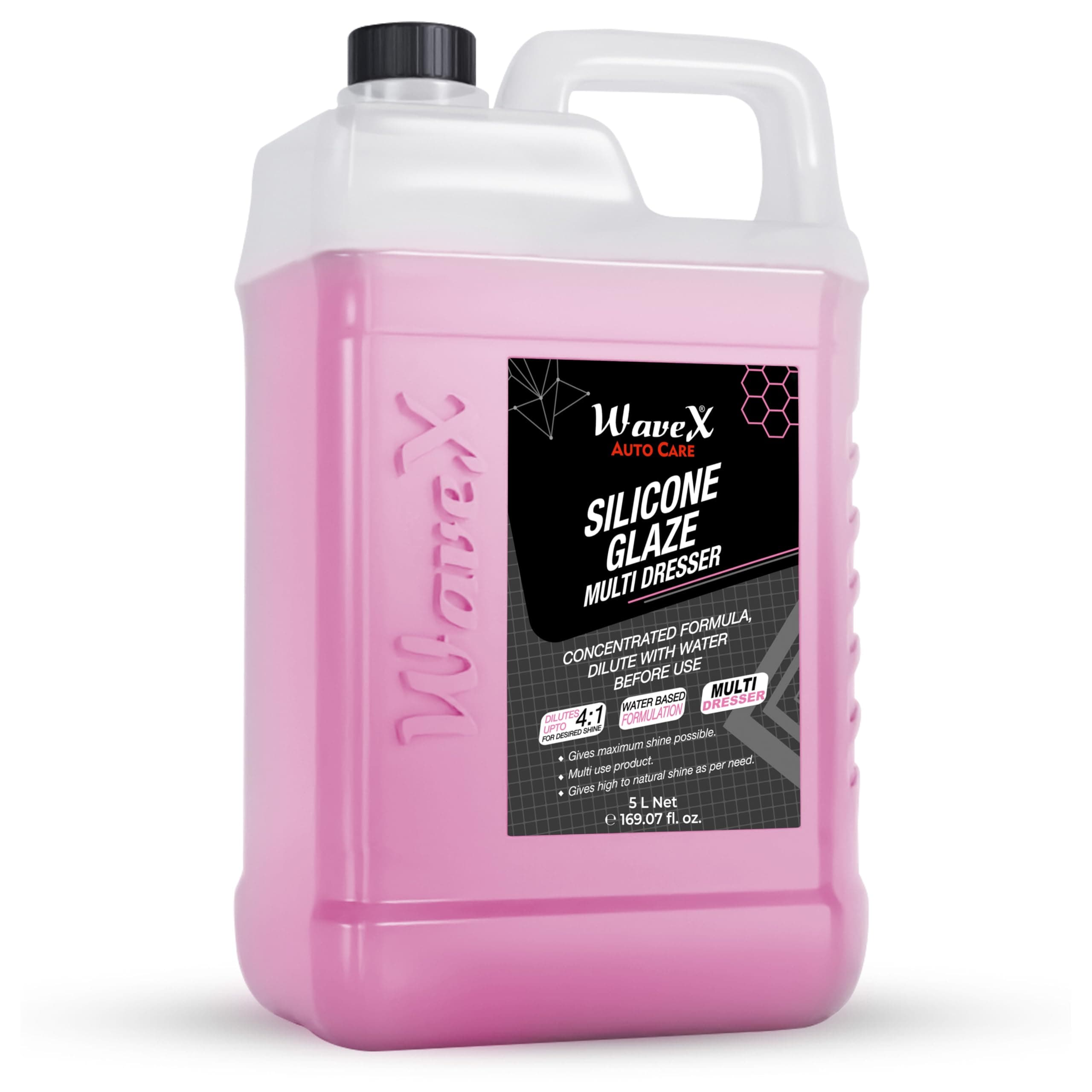 Plastic Restorer | Silicone Glaze Car Polish Concentrate 5ltr | Multi Dresser | Dilutes Upto 1:10 for Variable Shine