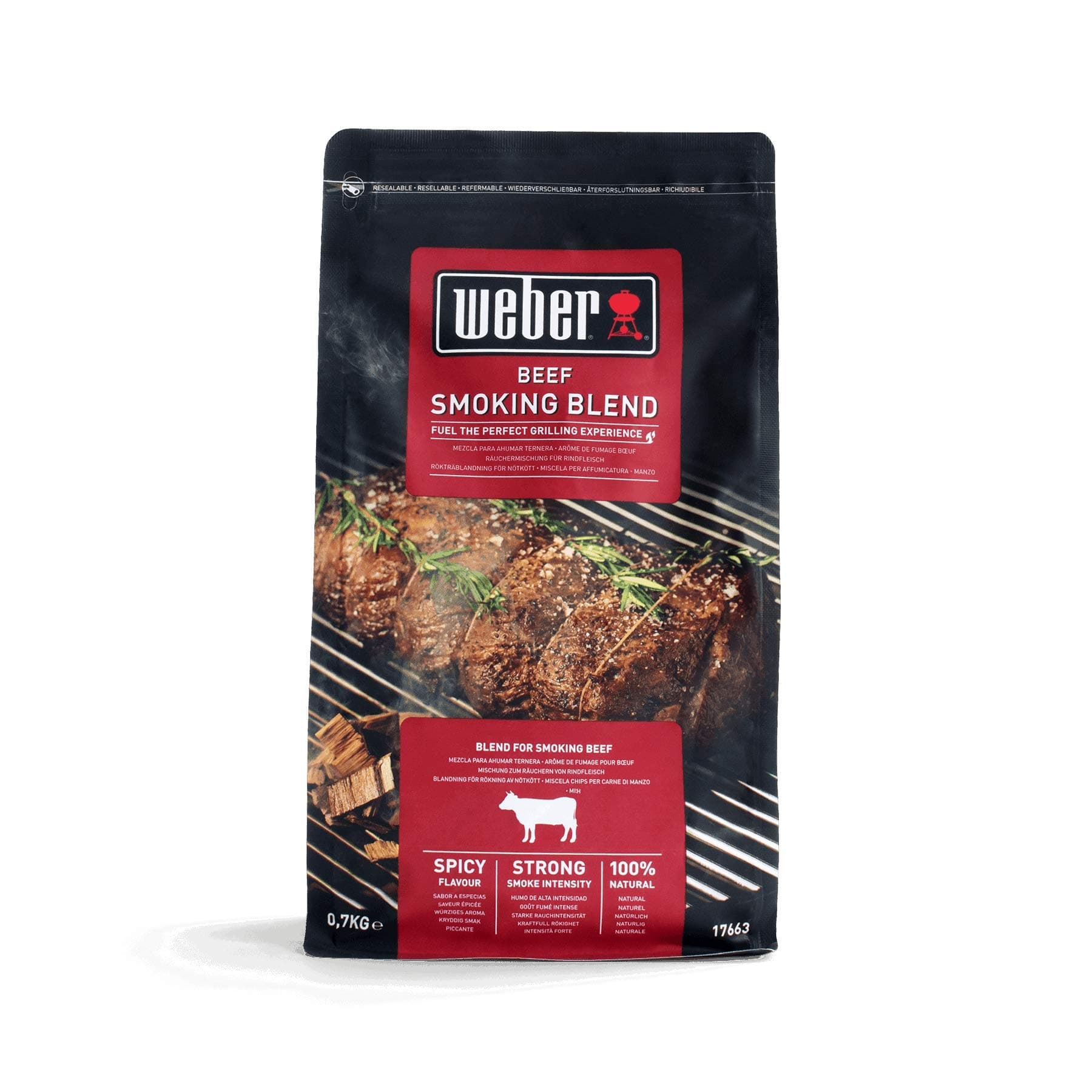 Weber Smoking Chips (700g Pack) - for beef, a blend of deciduous, nut, and fruit trees, EU product, sustainably sourced, FSC certified wood (FSC Mix) (17663)