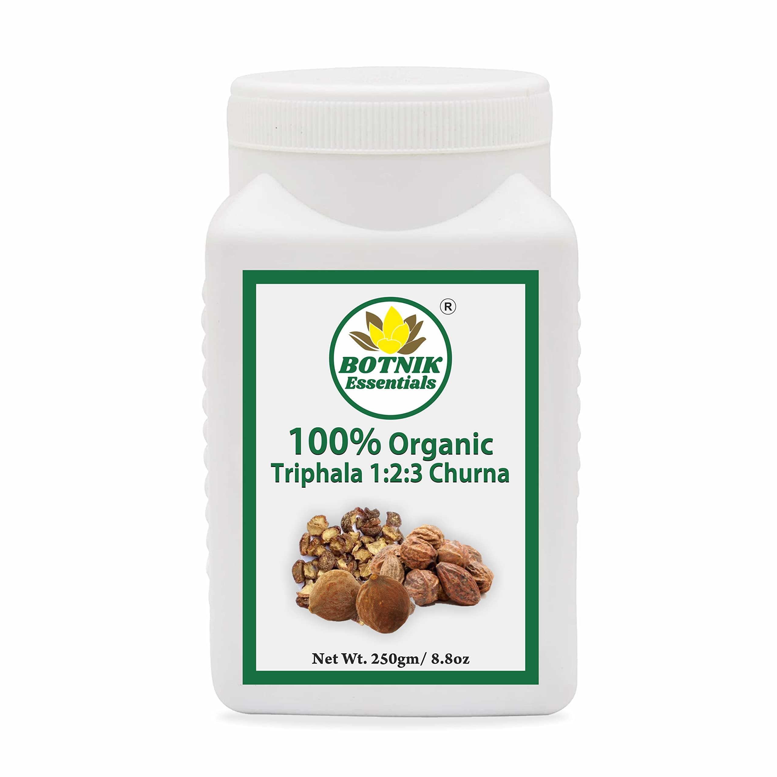 100% Organic Triphala 1:2:3 Churna-250gm for Acidity|Gas|Constipation|Indigestion|Colon Cleansing, Formula by Maharishi Vagbhata in Astang Hridayam.