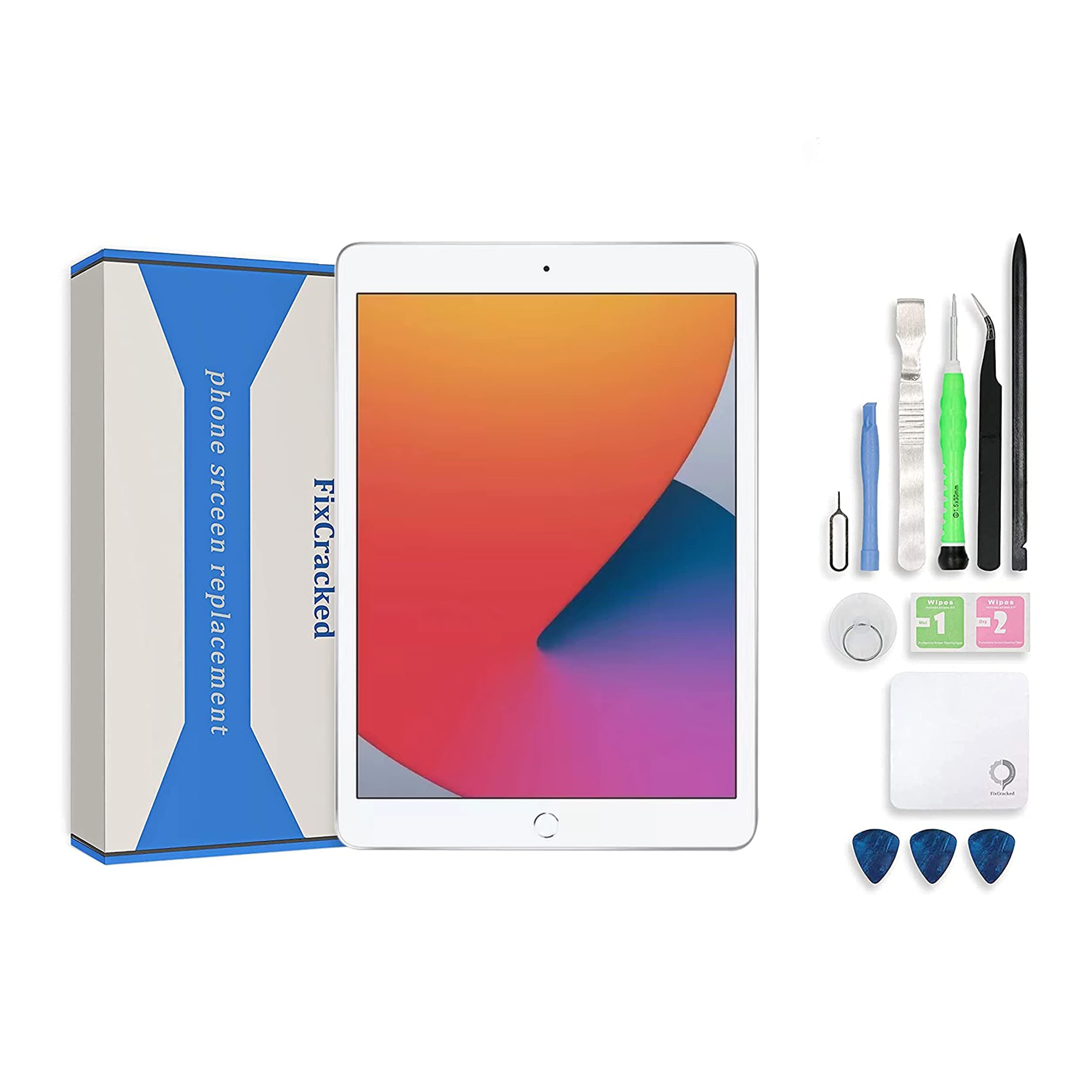 FixCracked Replacement LCD Screen and Glass Touch Digitizer for ipad Mini 4 with Professional Tool Kit(White)