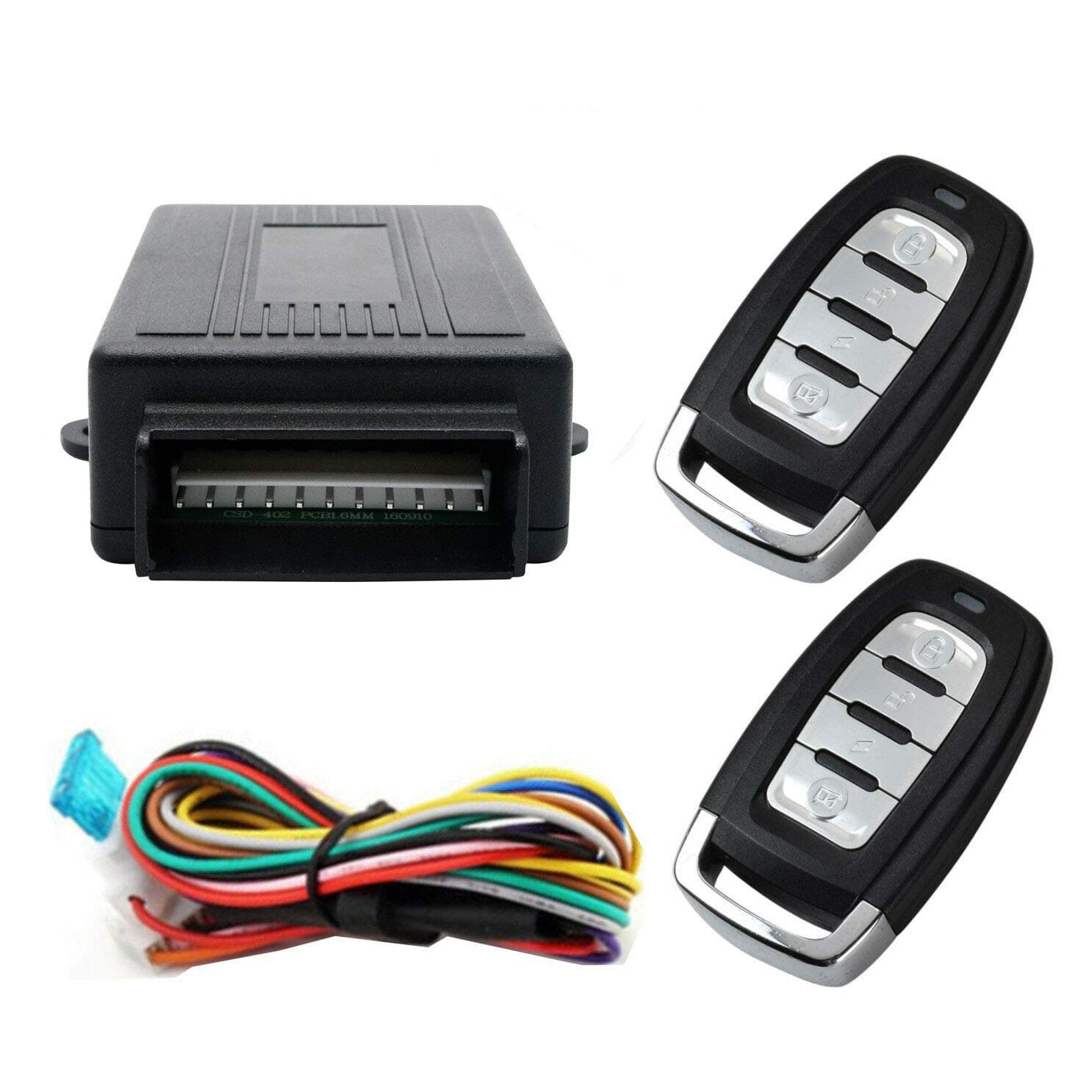 Auto Remote Central Kit Universal Car Door Lock with Contorl Box + 2 Replacement Remote Contorl for Car Central Lock