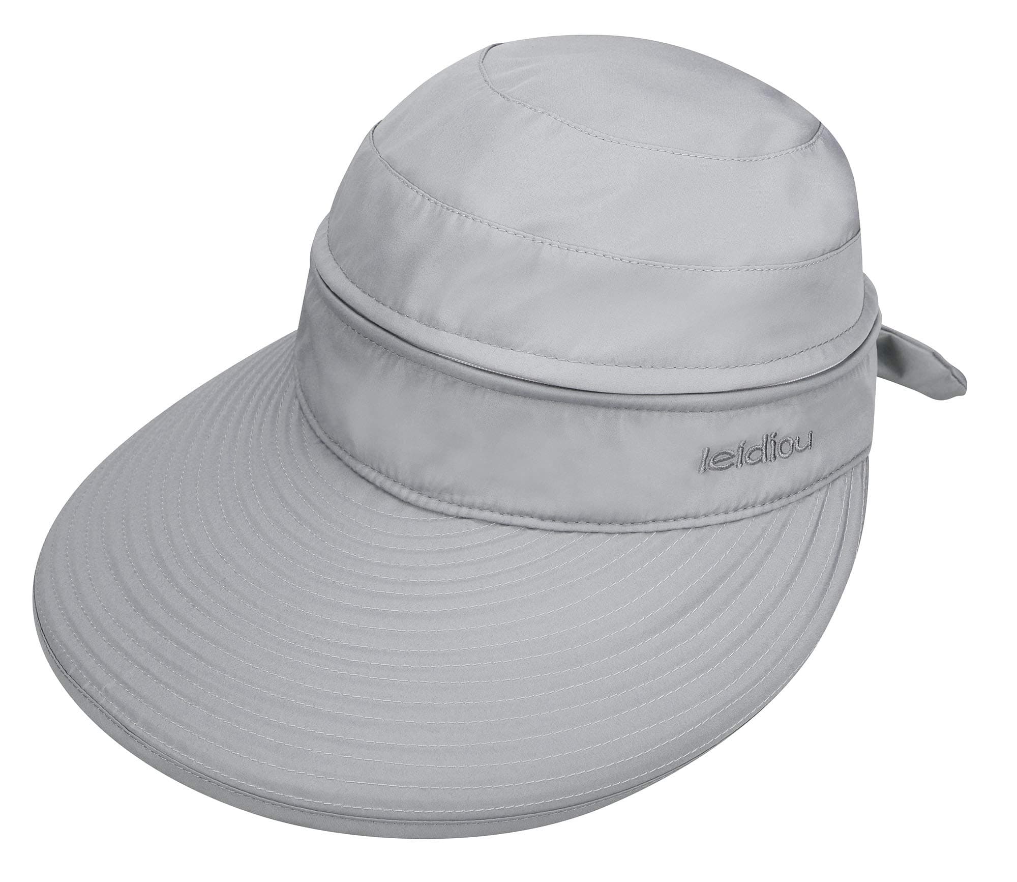 Verabella Sun Visor UPF 50 UV Sun Protection 2 in 1 Visor Beach Golf Hat, Grey