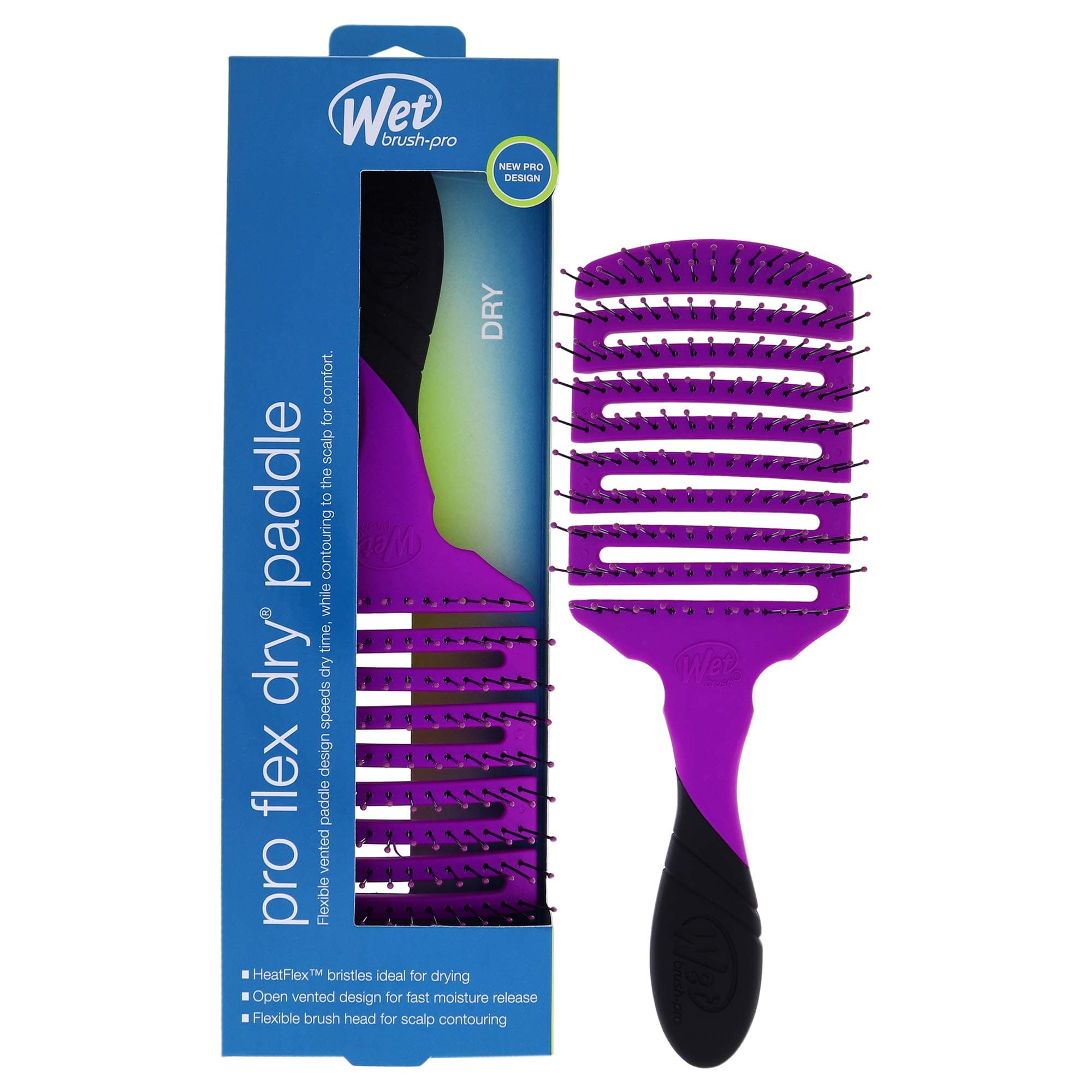Pro Flex Dry Paddle Brush - Purple 1 Pc