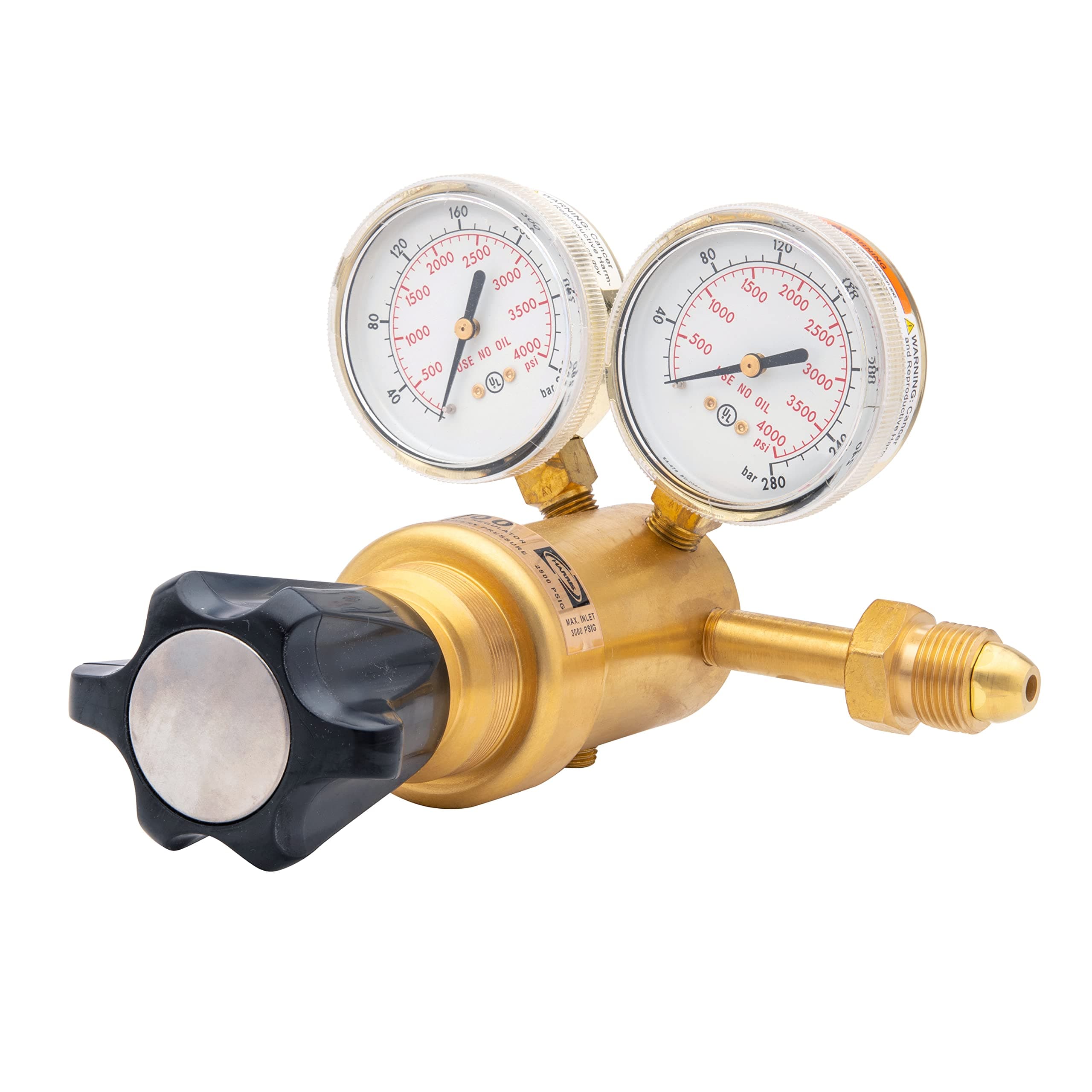 Harris 8700-2500-580 Pressure Regulator, 0 - 2500 PSIG, Brass