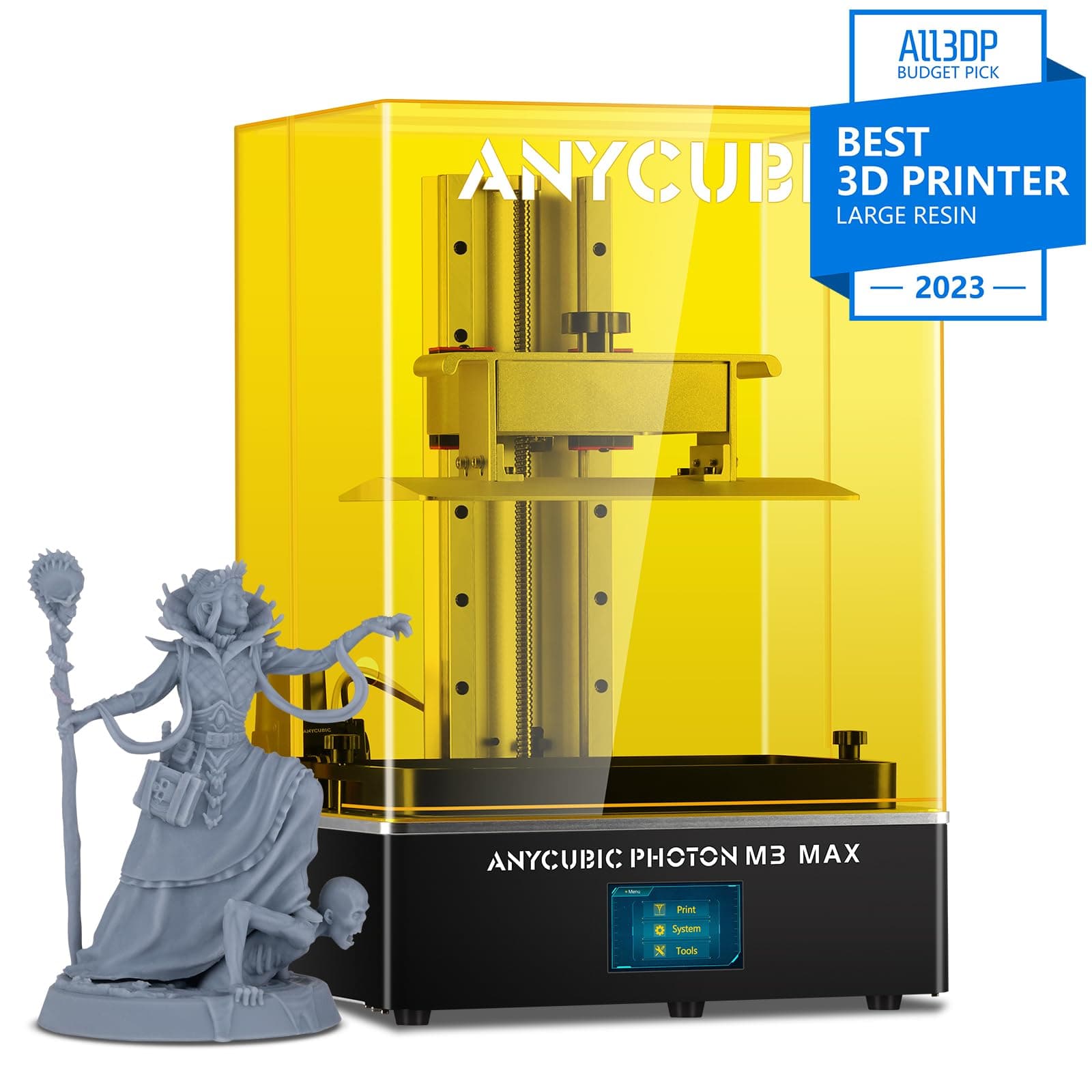 ANYCUBIC Photon M3 Max Resin 3D Printer, 13.6“ 7K UV LCD 3D Printer, Automatic Feeding Resin, Fast Printing, High Precision, Large Printing Size 11.7” x 6.5” x 11.8”