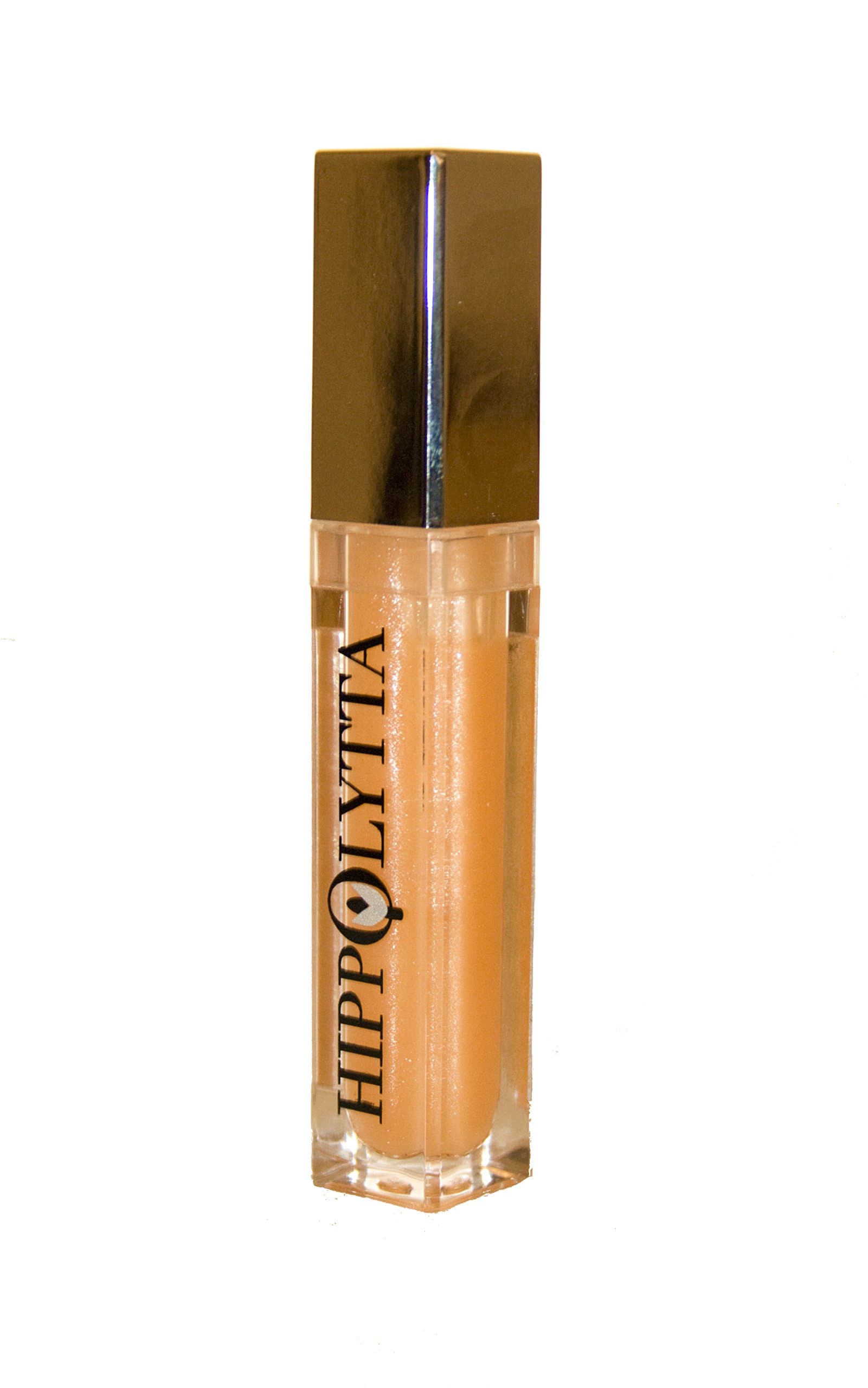 Hippolytta Cosmetics Lip Gloss with Built-in Mirror Is a Hypoalergenic Not Animal Tested Product (C01 Gold)