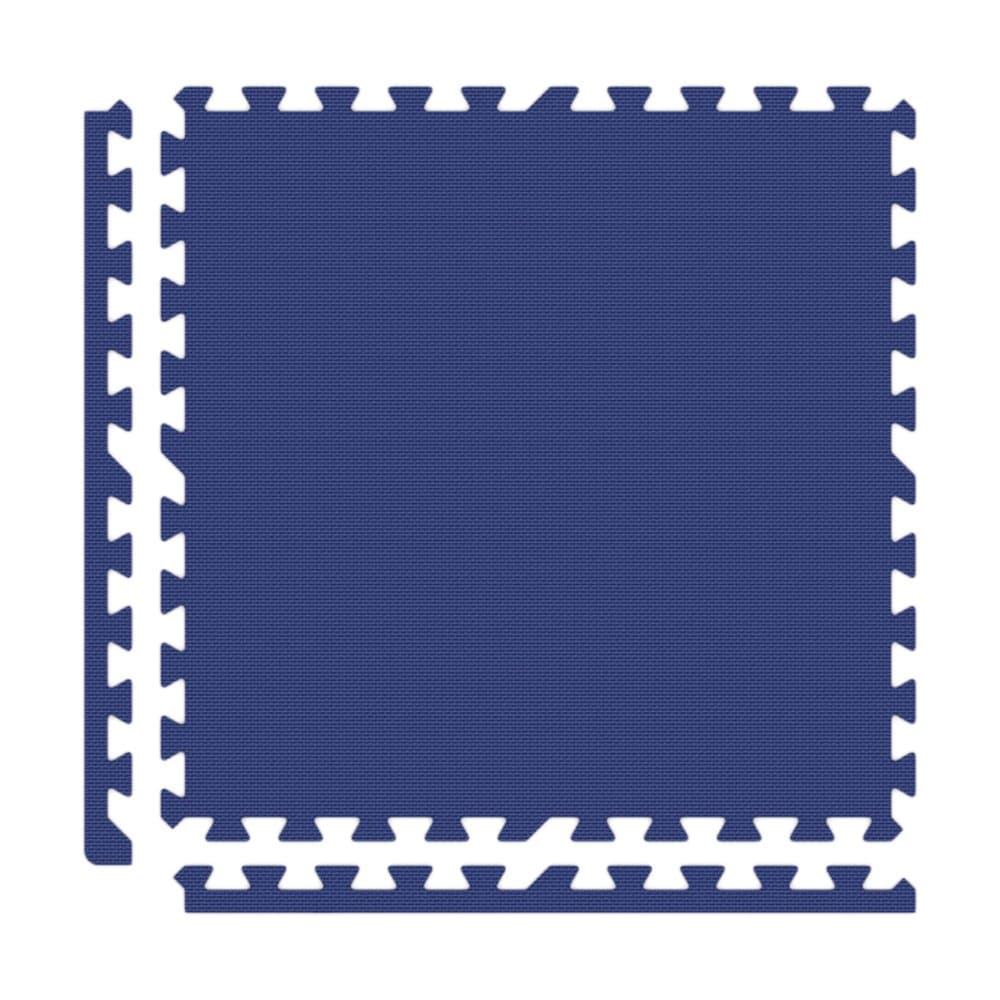 Alessco EVA Foam Rubber Interlocking Premium Soft Floors 8' x 8' Set Royal Blue