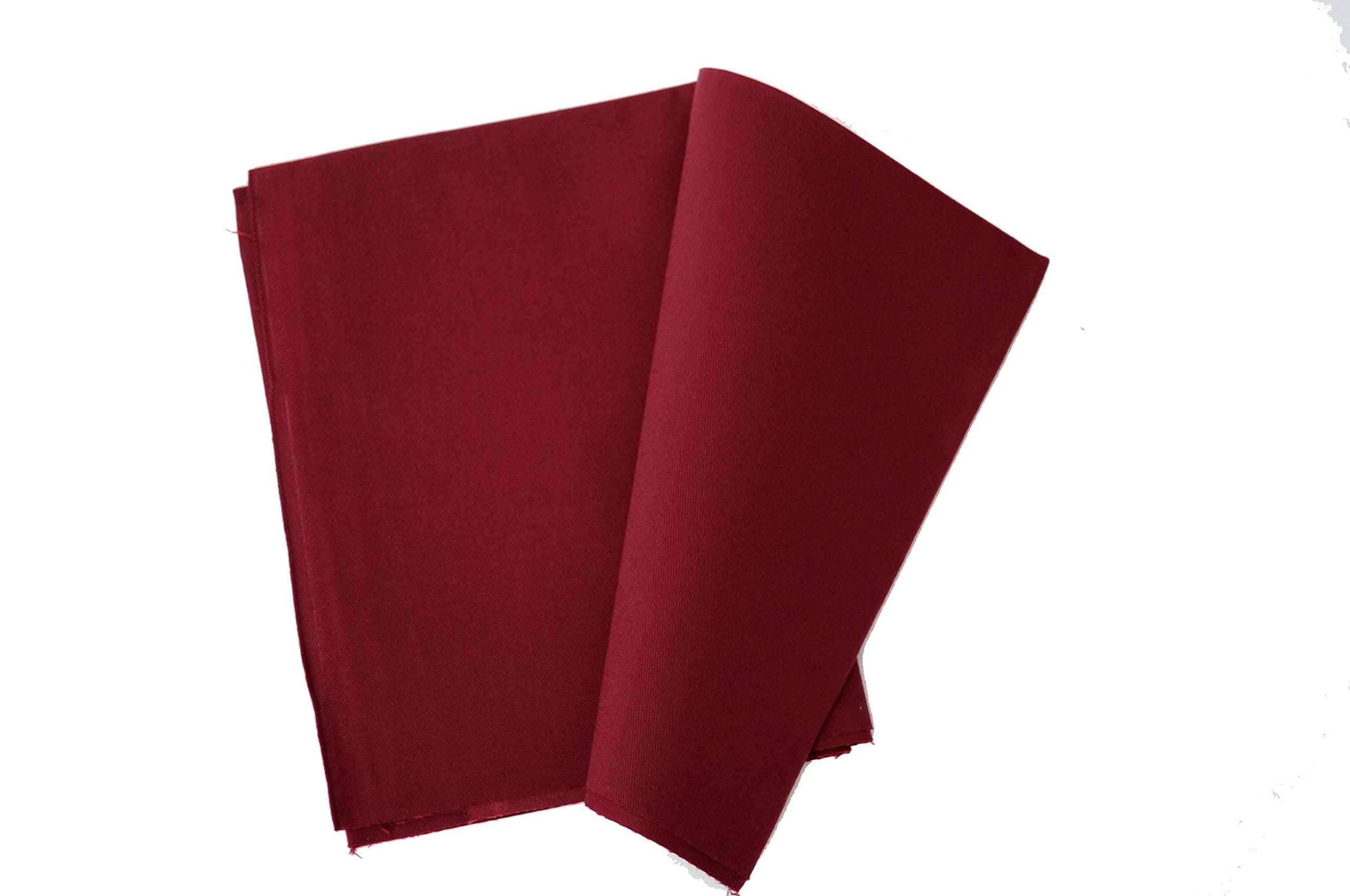 Plain Polyester Cotton Twill Fabric Clothing Craft, 1 Meter Length x 60 inch Wide, Burgundy…