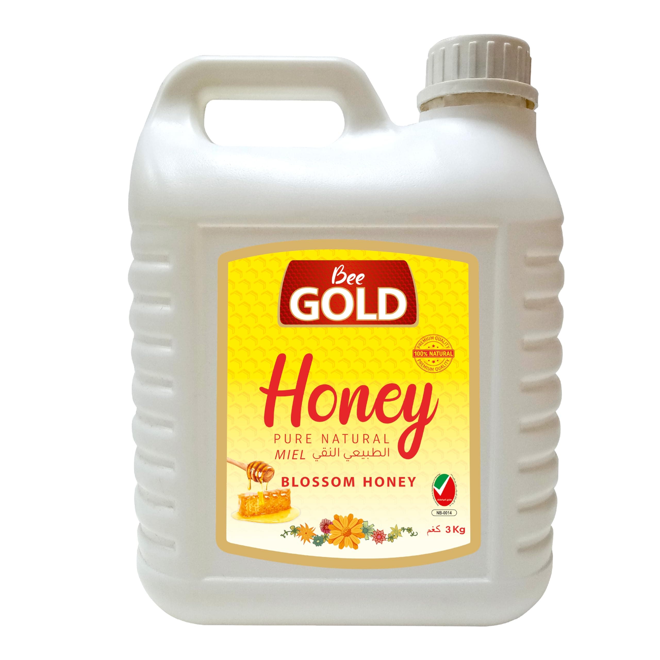 Bee Gold Blossom Honey Plastic Can 3kg