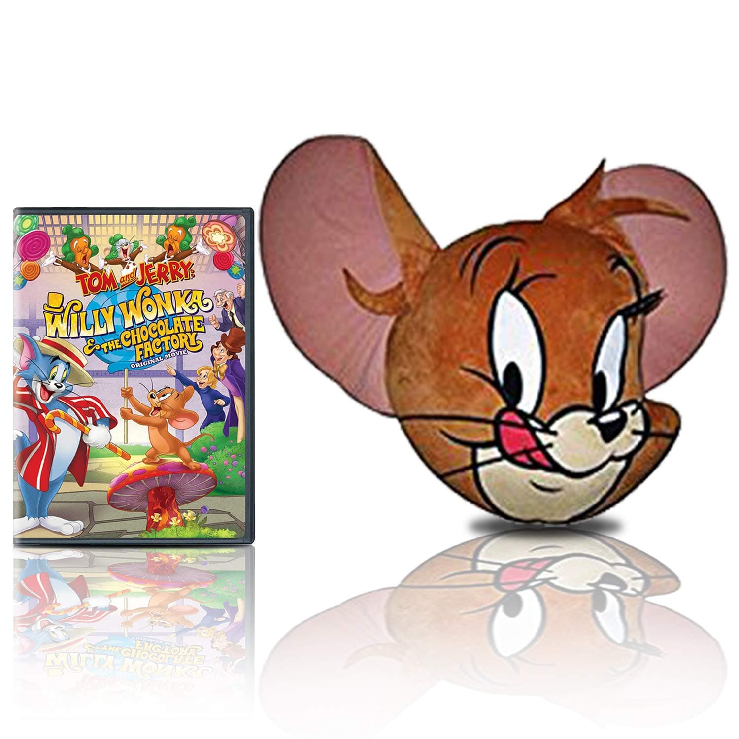 E Excel Home Videos Warner Bros. Jerry 2D Soft Toy , Tom and Jerry: Willy Wonka and The Chocolate Factory (Original Movie) (DVD)