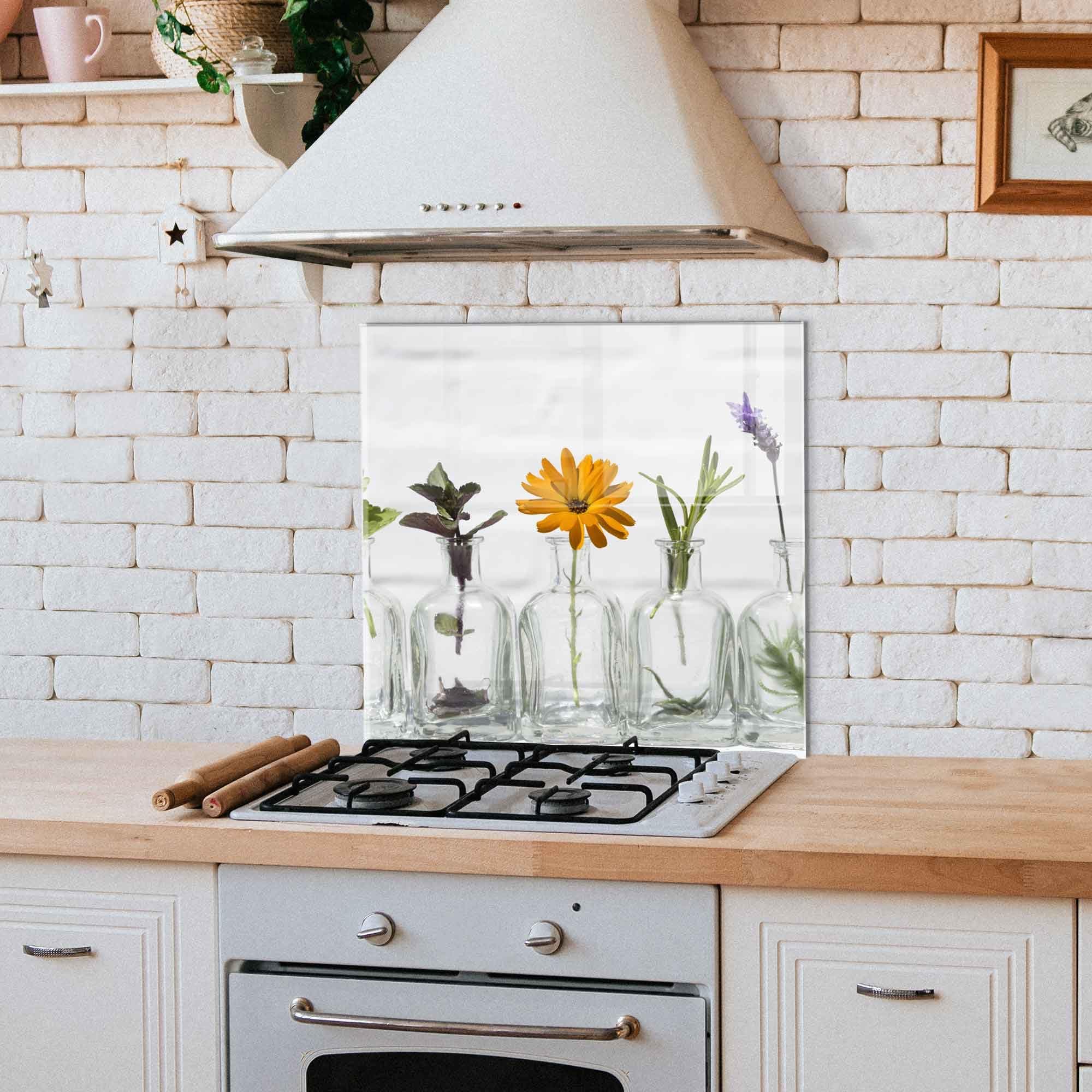 Tempered Glass Kitchen Backsplash, Stove Back Cover, Stove Splashback, Cutting Board, Kitchen Sink Splash Guard, Home Wall Decor (27x27'')