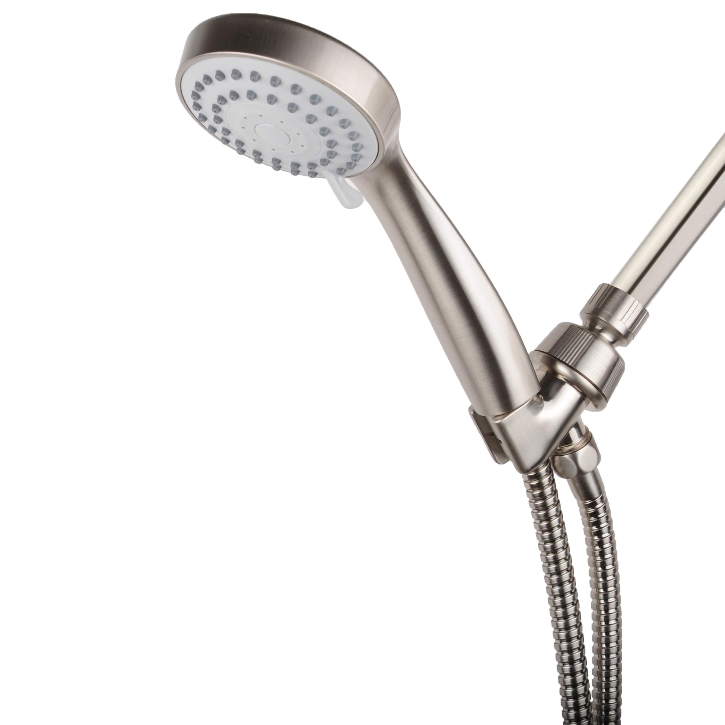 High Pressure Handheld Shower Head Set Suit for Low Water Pressure Condition with 6.5 Feet Long Hose Shower Bracket and Teflon Tape-Brushed Nickel