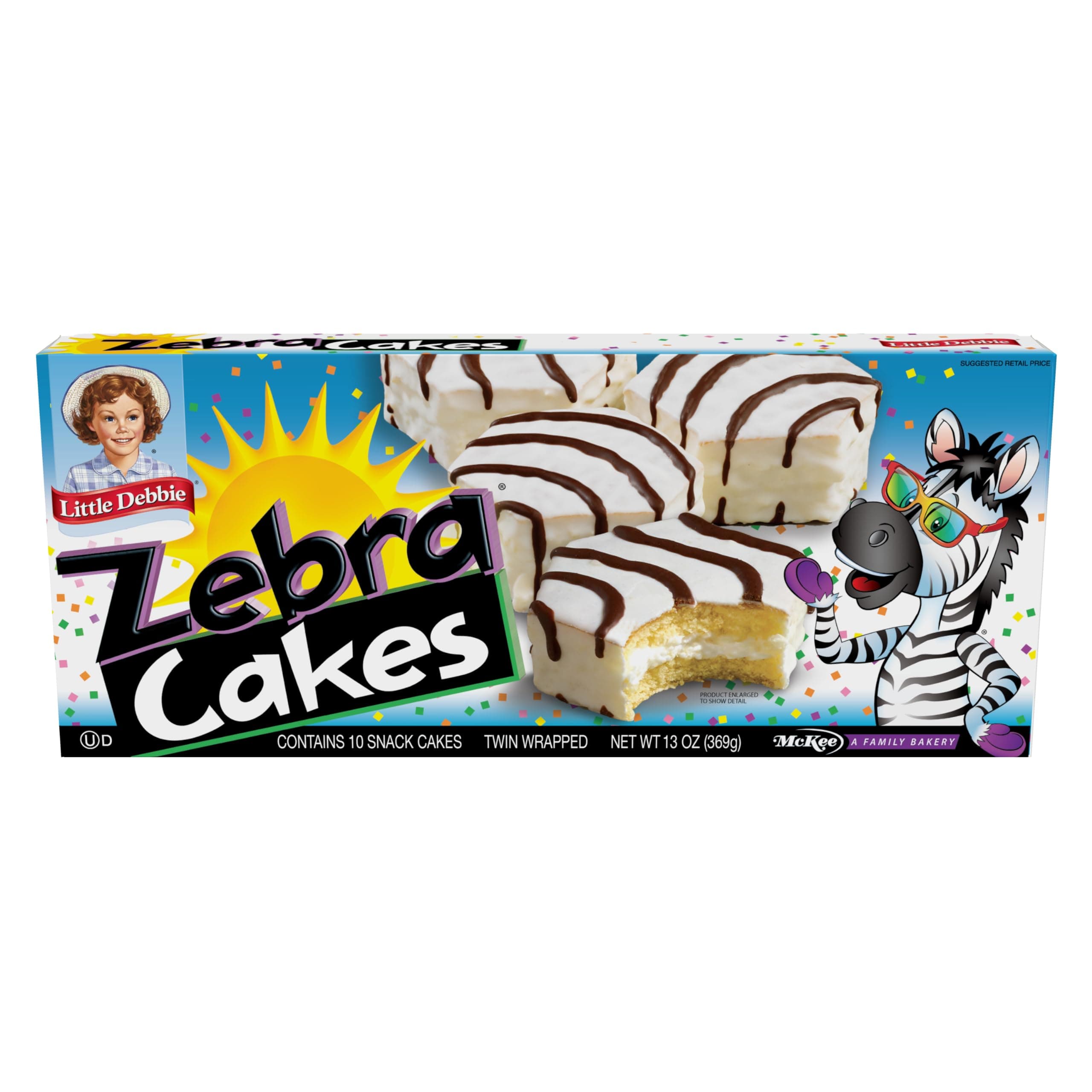 Little Debbie Zebra Cakes, 10 Double Wrapped Cakes 370ml Box of 0 (1)