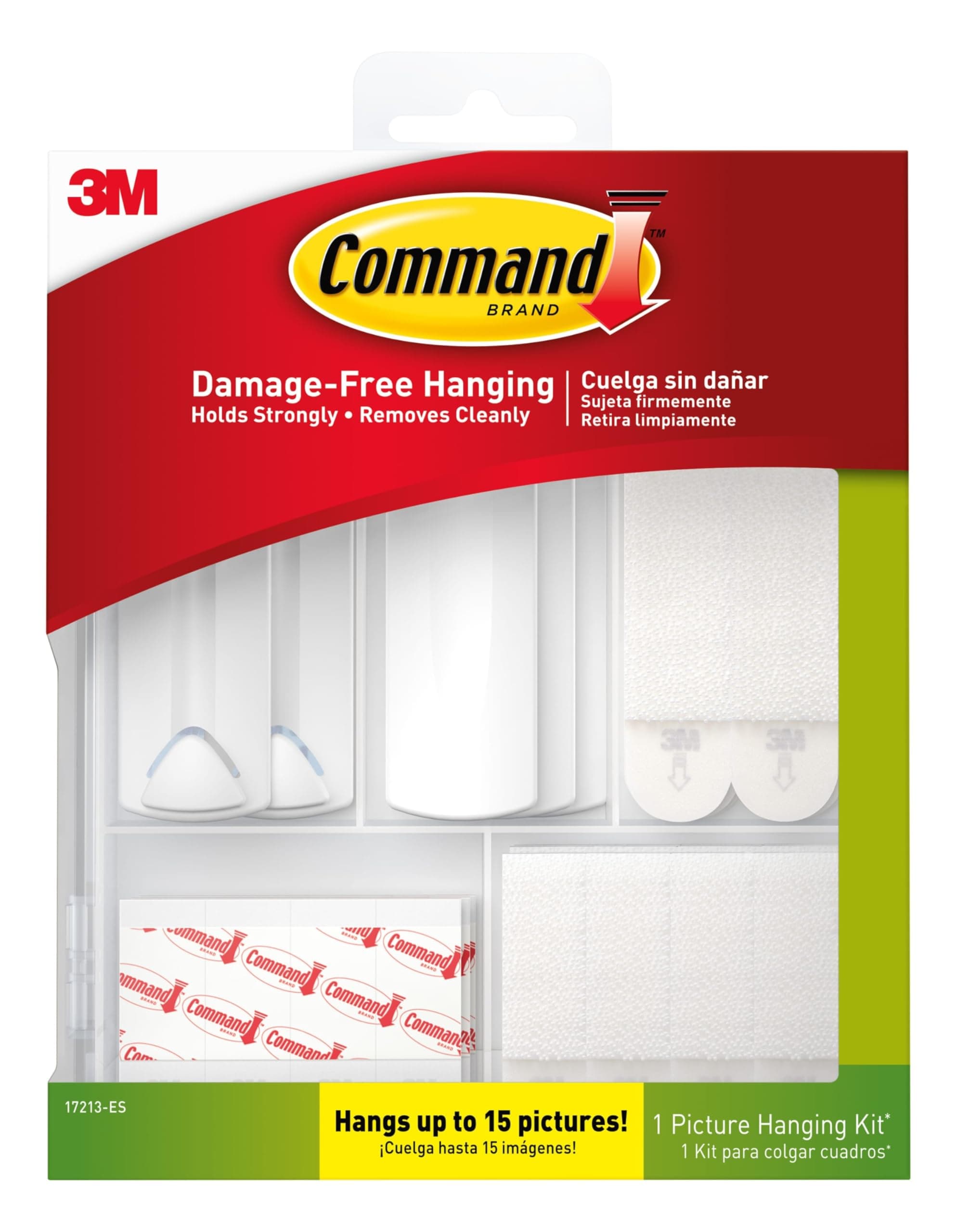Command Picture Hanging Kit, Assorted Adhesive Strips and Hangers - for a Variety of Framed Pictures and Posters - Damage Free
