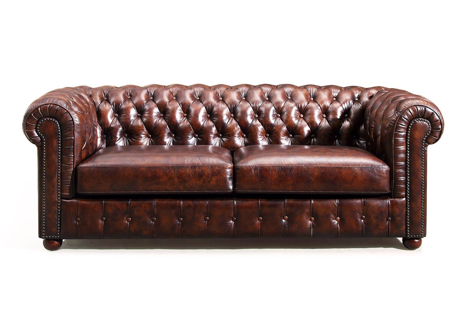 Original Chesterfield Leather Sofa by Rose & Moore