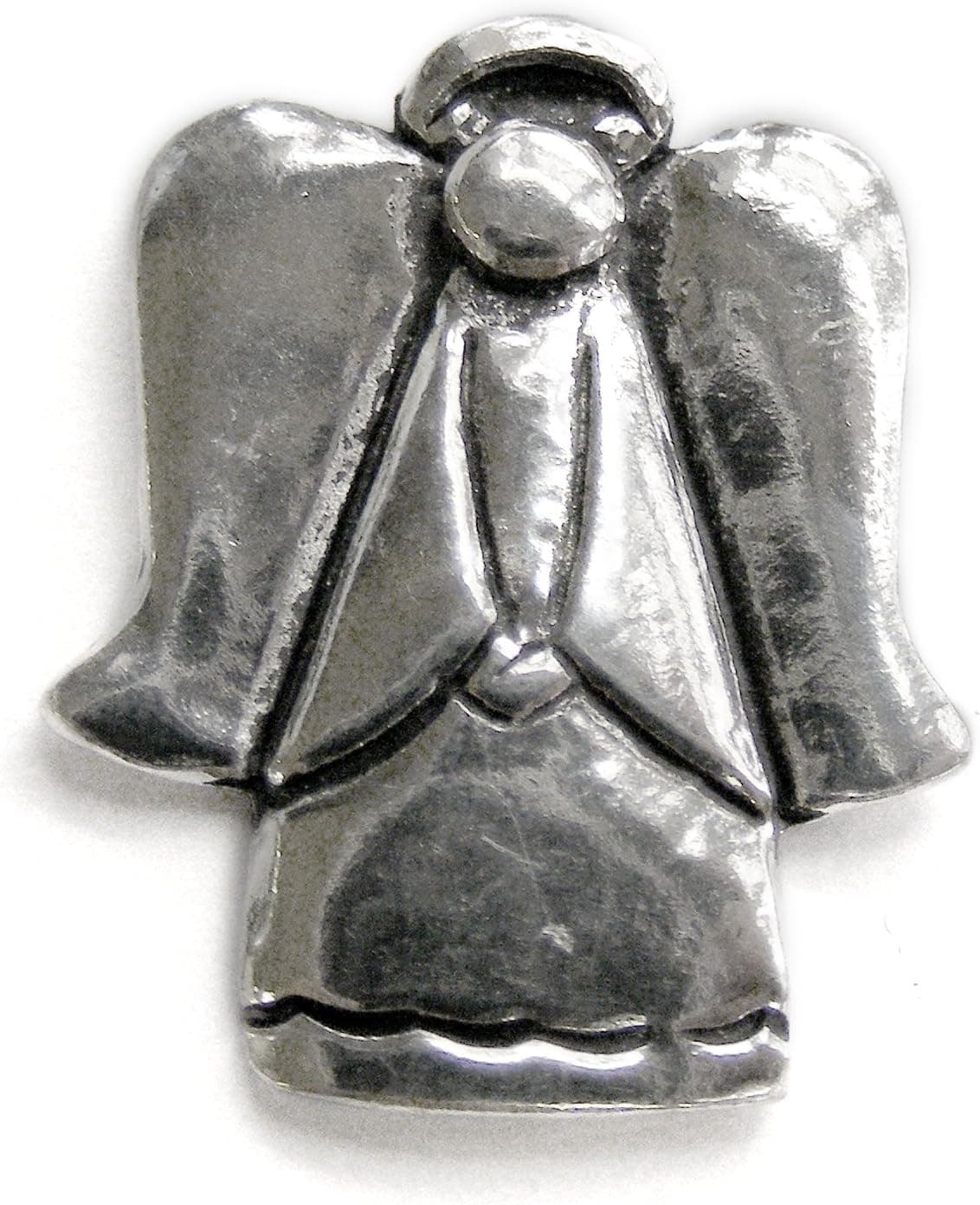 Basic Spirit Angel Shape : Pocket Token or Lucky Novelty Coin, One Inch, Handcrafted Lead-Free Pewter