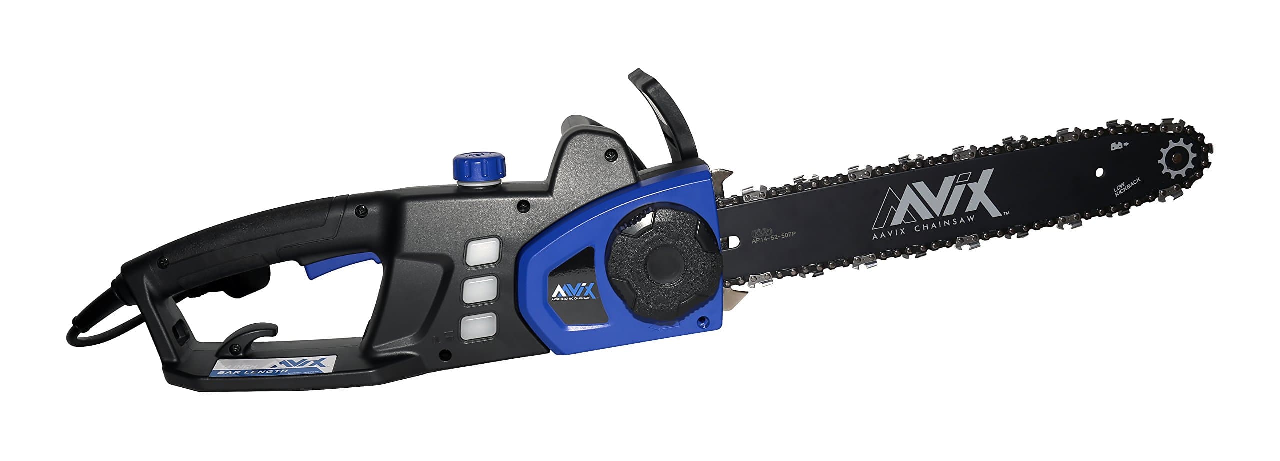 AGT316 9Amp Electric Chainsaw with SDS Tool-Less Tension System, 14", Blue