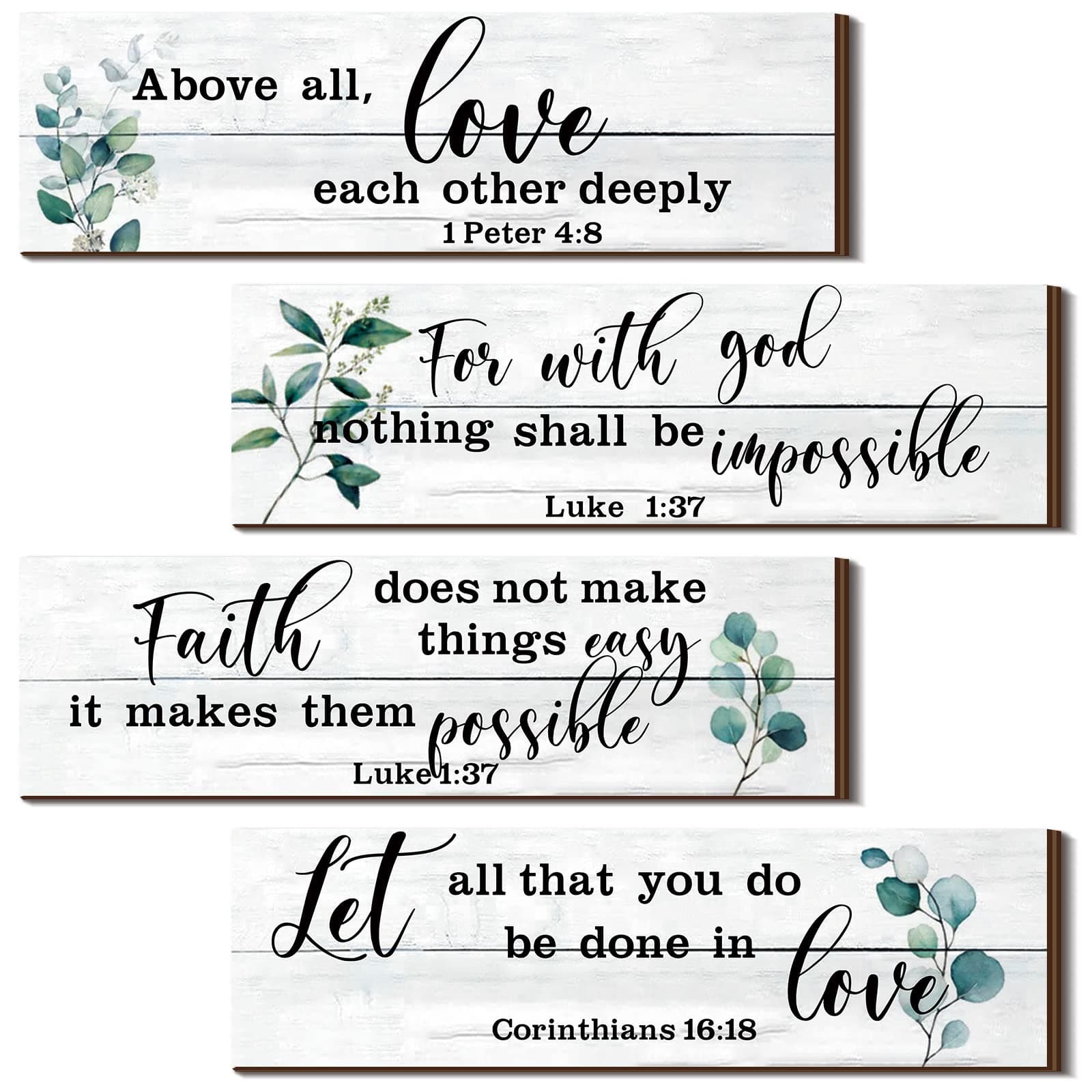 Yulejo Bible Verses Wall Decor (4 Pieces)