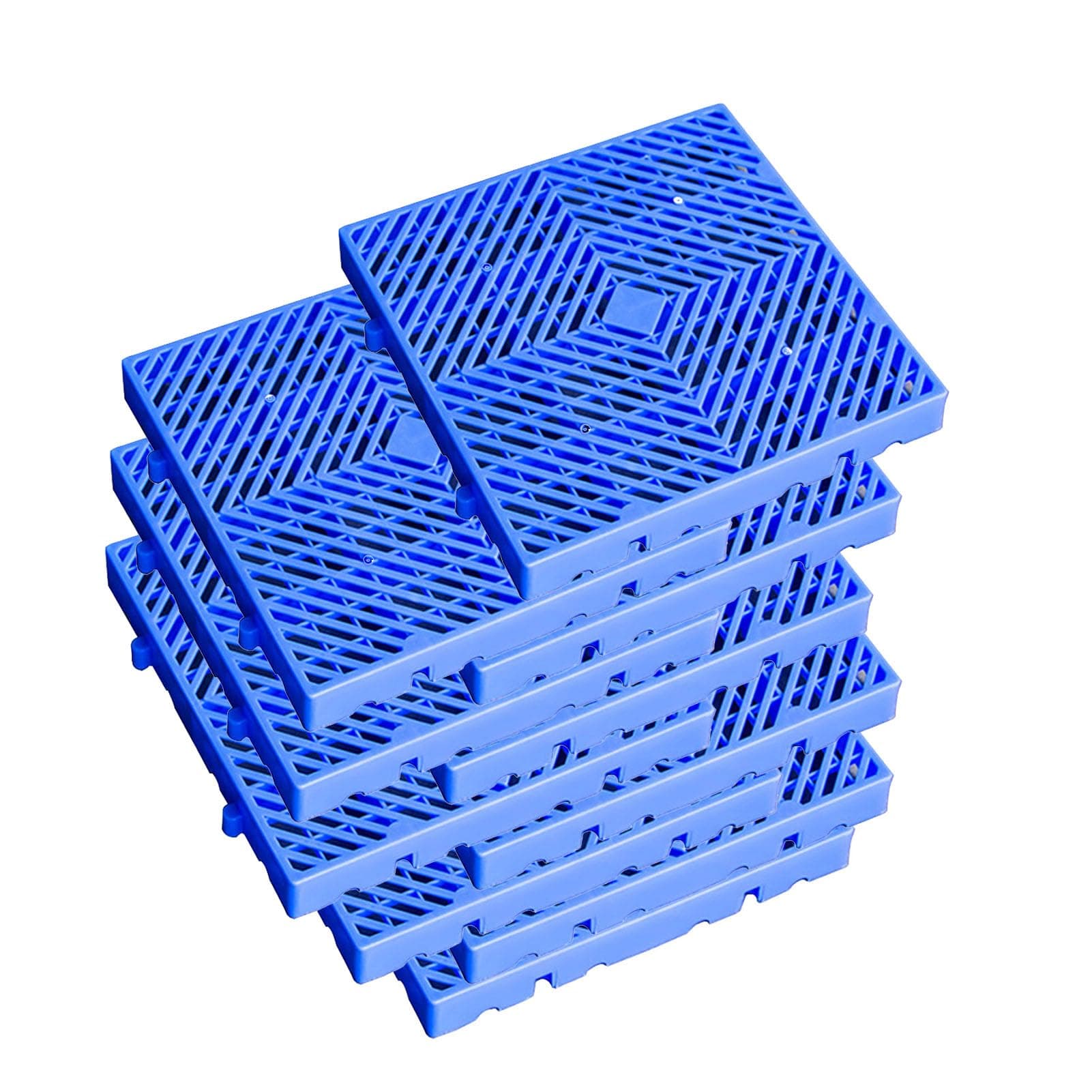 Plastic Pallet, Waterproof Storage Grid Pad, Lightweight Nestable Floor Pallets, 10pcs HDPE Breathable Grids Article Racks for Garage Supermarket Basement,(15.7x15.7x2in)