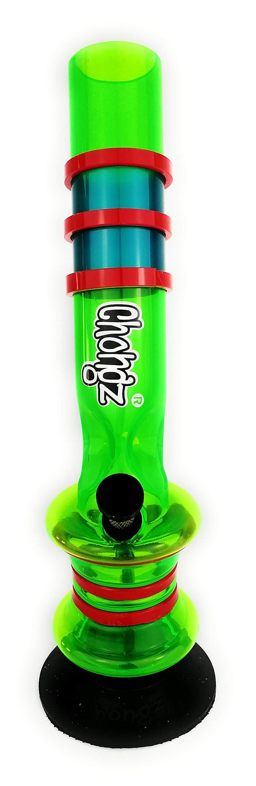 CHONGZ 30cm "Breakfast Biscuit" Acrylic Ice Bong (CH048) Plastic Wrap Colours Vary (Green)