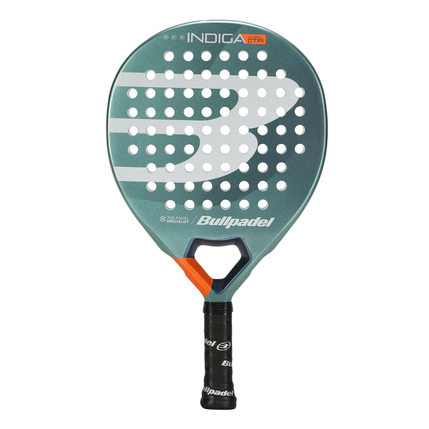BULLPADEL Padel Racket INDIGA CTR 2025 | Ultra-Light Round Shape Pala Padel | Polyglass & SoftEva Core | Grip Zone Technology for Maximum Control | Perfect for Amateur & Occasional Players
