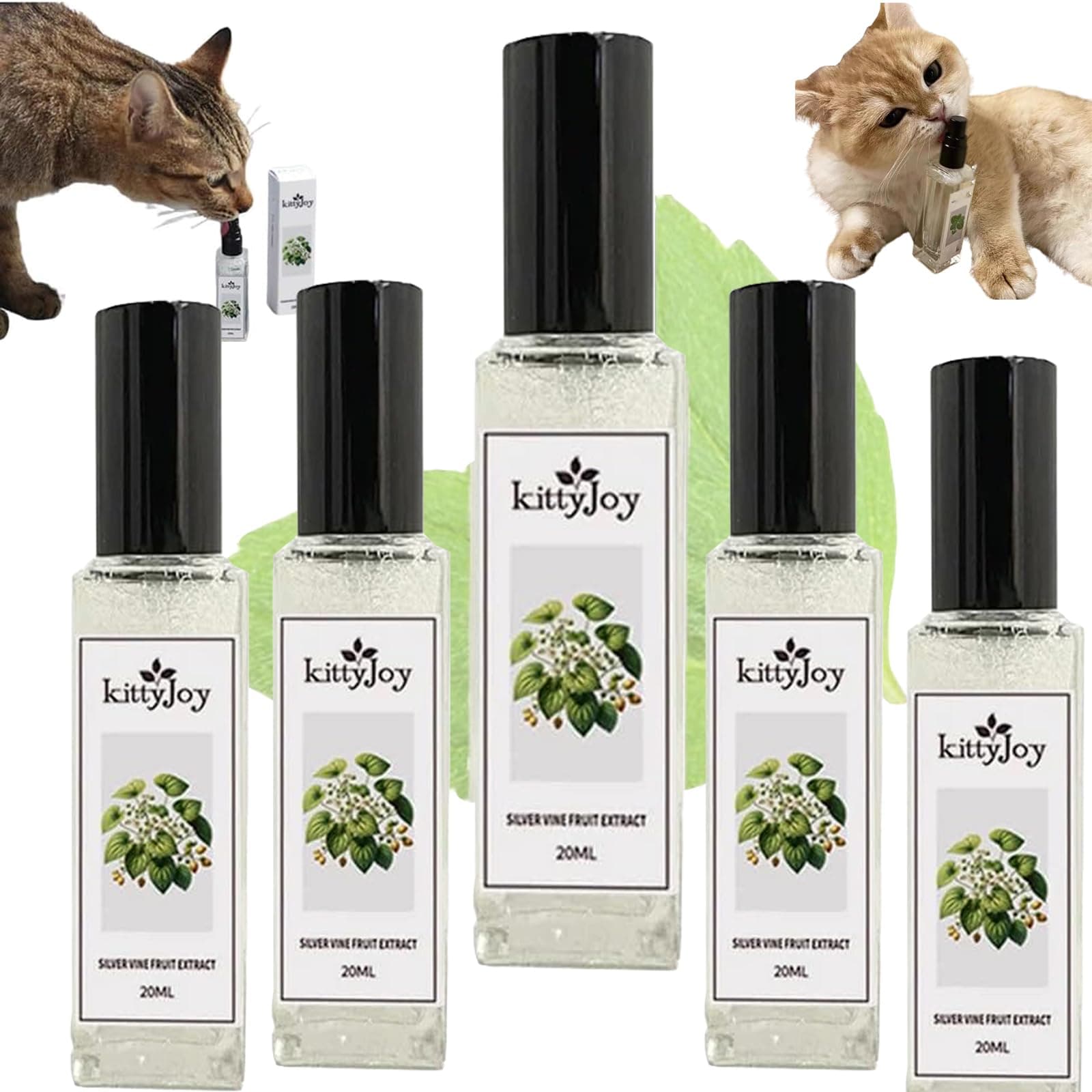 Kitty Joy Herbal Cat Joy, Herbal Cat Joy Spray, Celery Pets Catnip Spray, Catnip Spray for Indoor Cats, Cat Calming Spray, Anti Scratch Cat Spray, Cat Training Spray with Catnip, Cat Nip Spray (5PCS)
