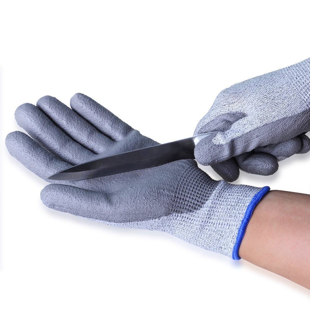 Maxfresh PU Coated Cut Resistant Gloves,Non-slip,Machine Launderable