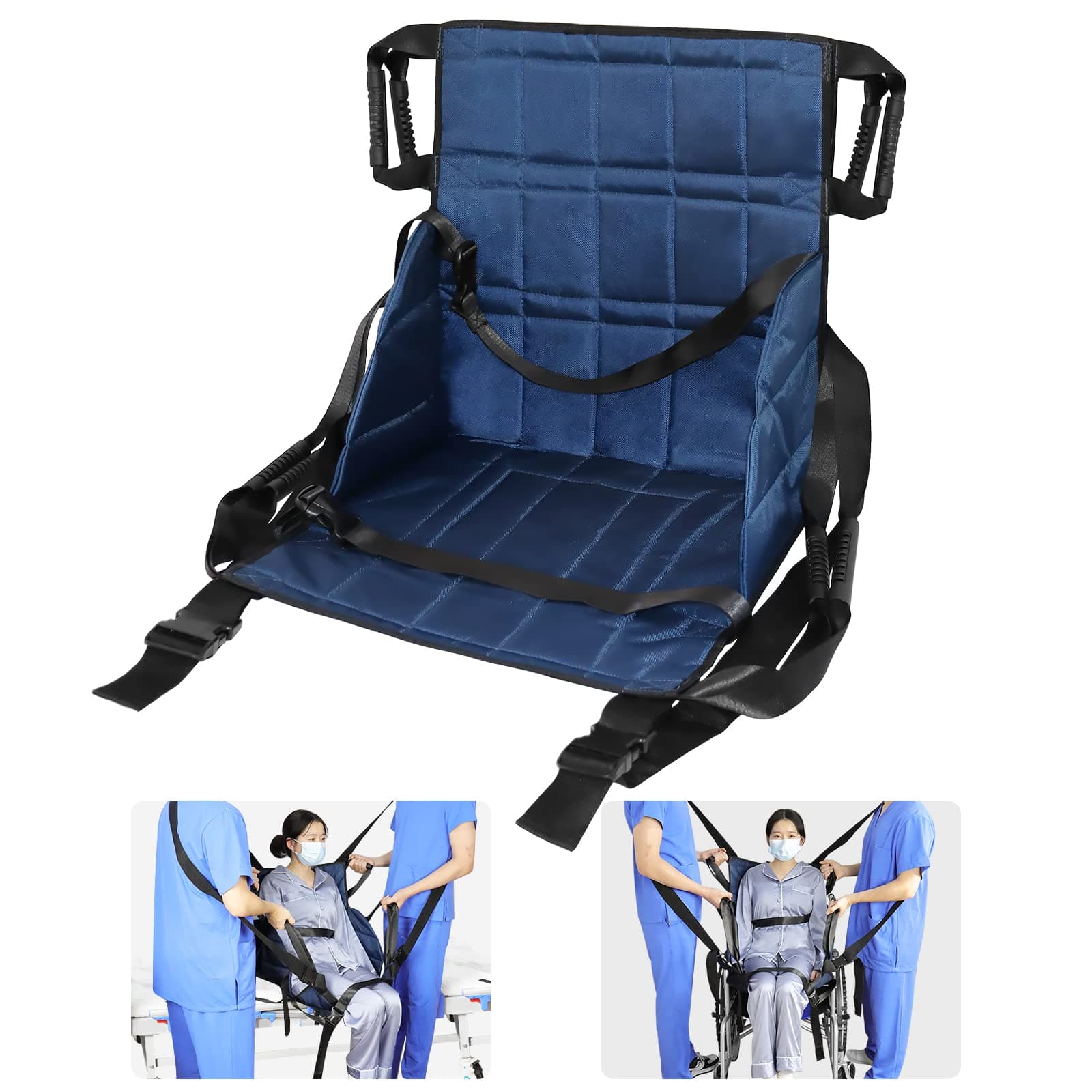 YHK Lift Stair Slide Board Transfer, Evacuation Elevator Slide, Transfer Up Stairs, Nylon Lift Sling Transfer Board for Body Lift, Turning (with Shoulder Strap)