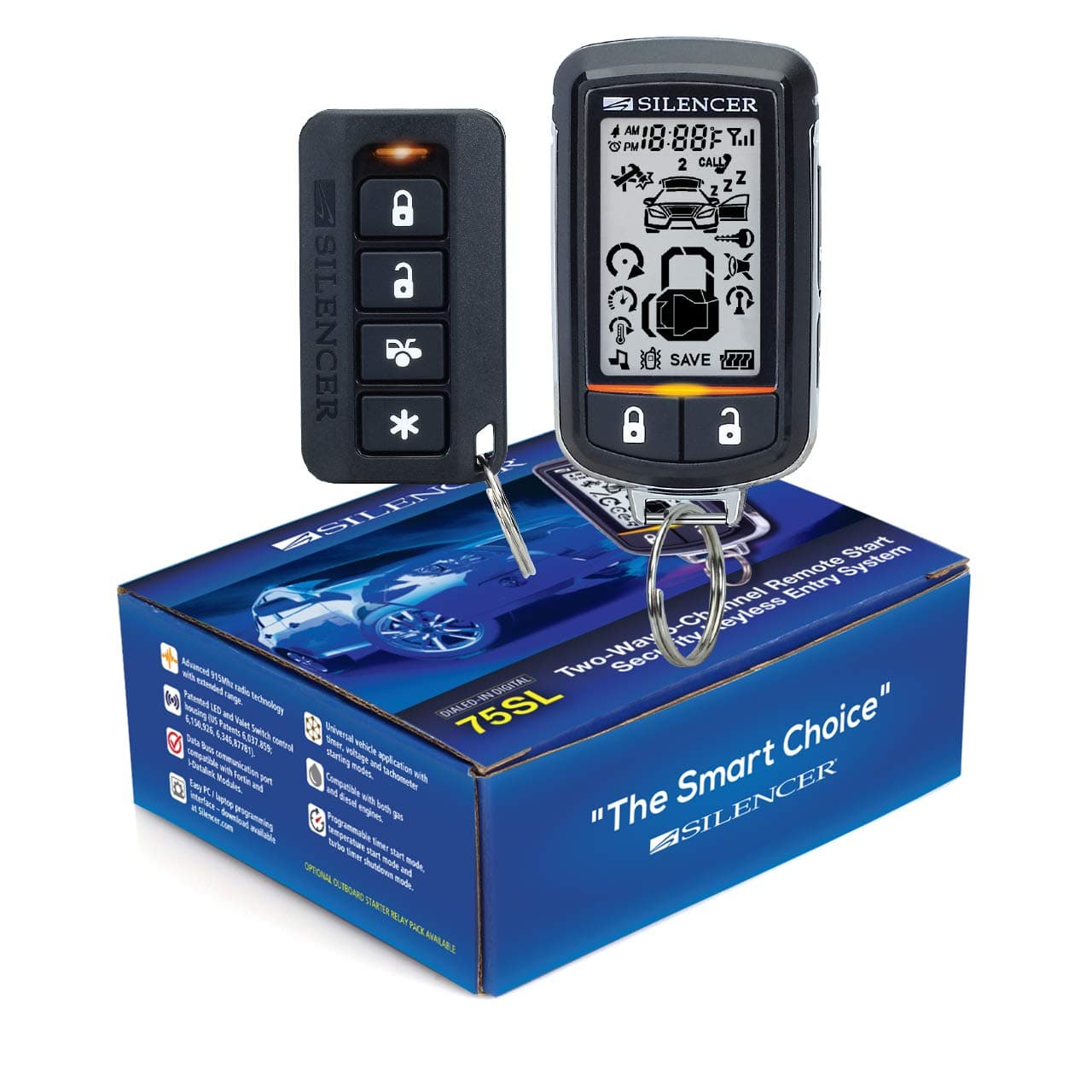 Silencer SILENCER 65SL Long Range Two-Way 4- Channel Remote Start & Full CAR Alarm System