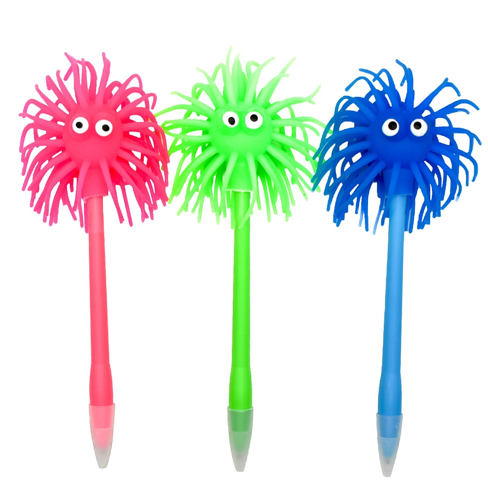 Lopenle 6 PCS Cute Sea Urchin Shaped Pens Soft Rubber Funny Monster Ballpoint...