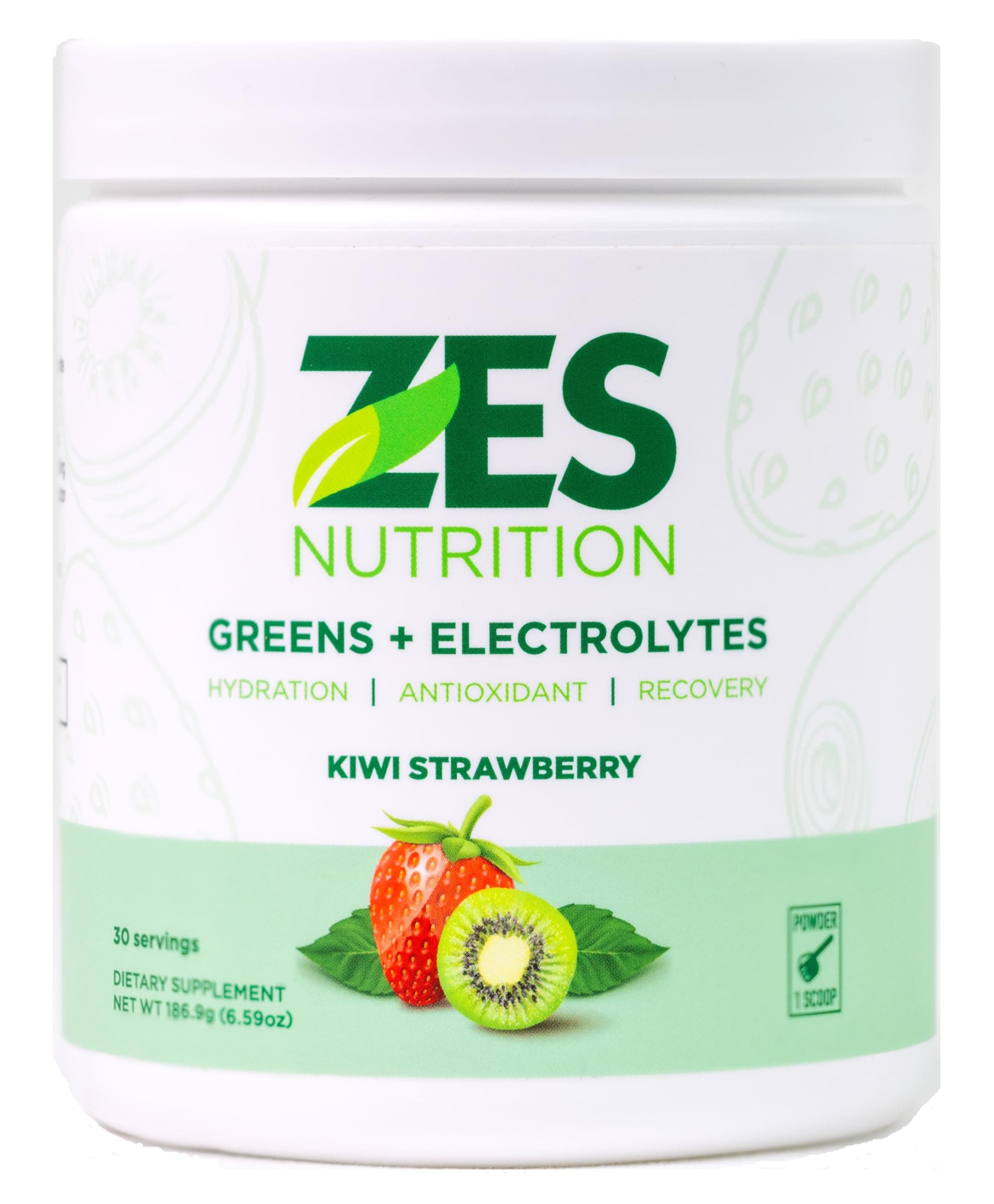 ZES NutritionGreens + Electrolytes, Strawberry Kiwi