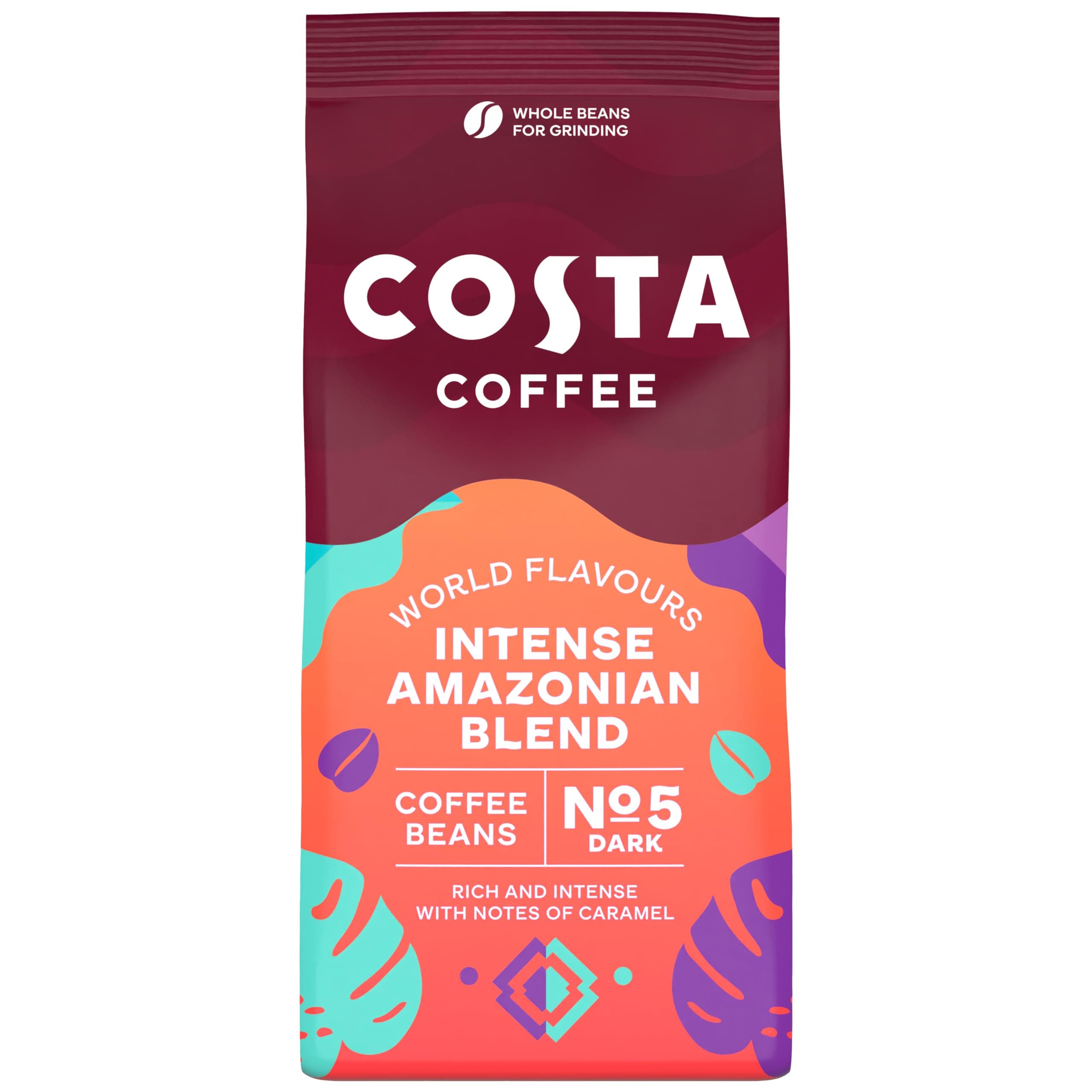 Costa Coffee Amazonian roasted coffee Beans 200g