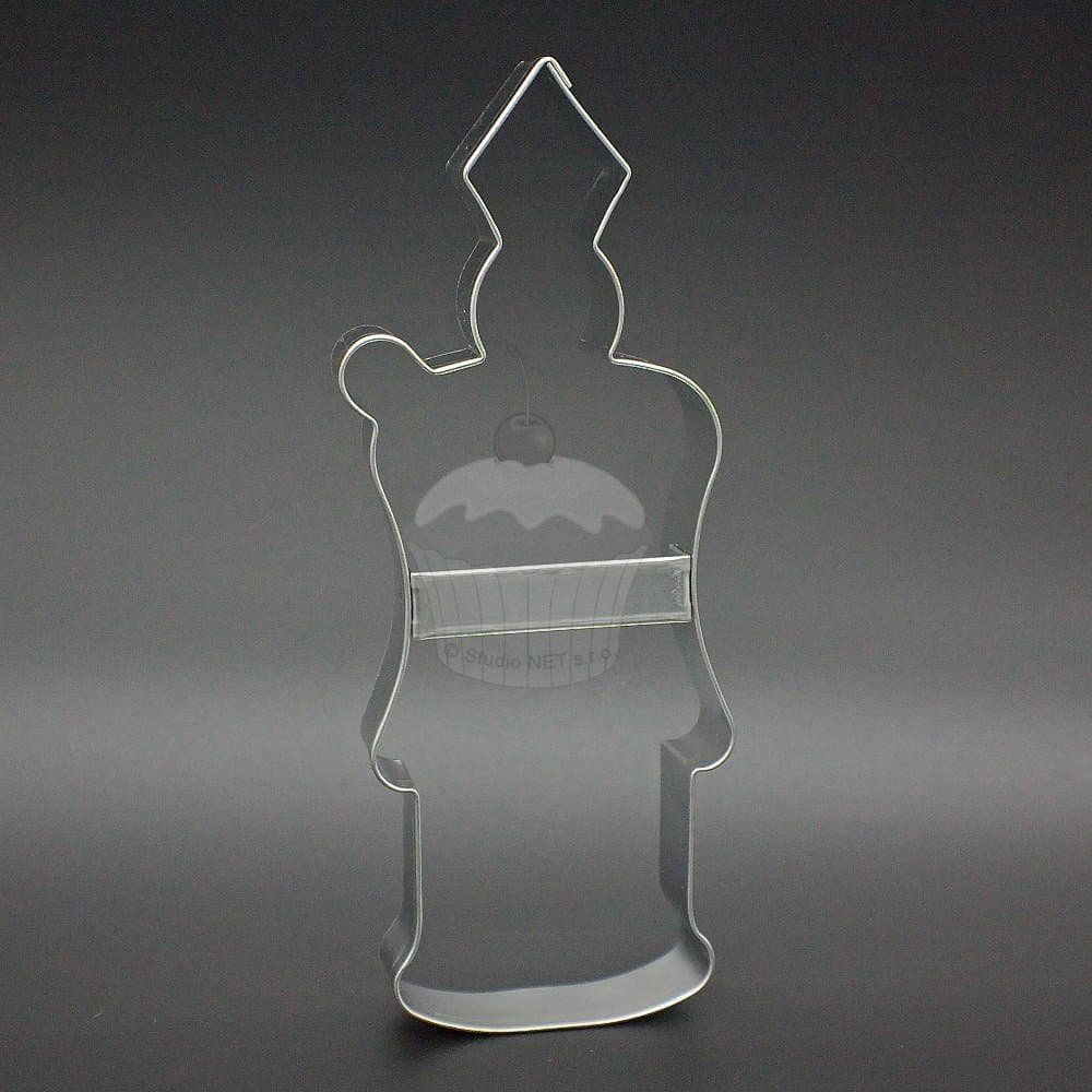 BLEX Halusky St. Nikolas Shaped Stainless Steel Small Cookie Cutter, Tinplate, Silver