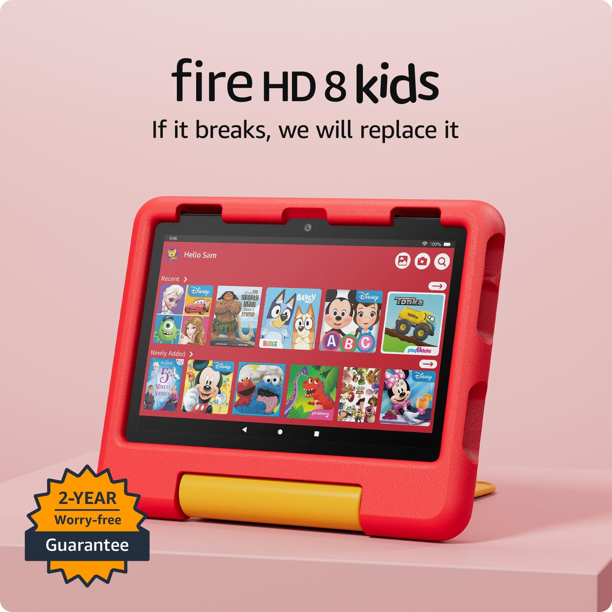 Amazon Fire HD 8 Kids tablet (newest model), ages 3-7. With bright 8" HD screen. Includes ad-free and exclusive content, parental controls and 13-hr battery, 32 GB, Disney Pixar Cars