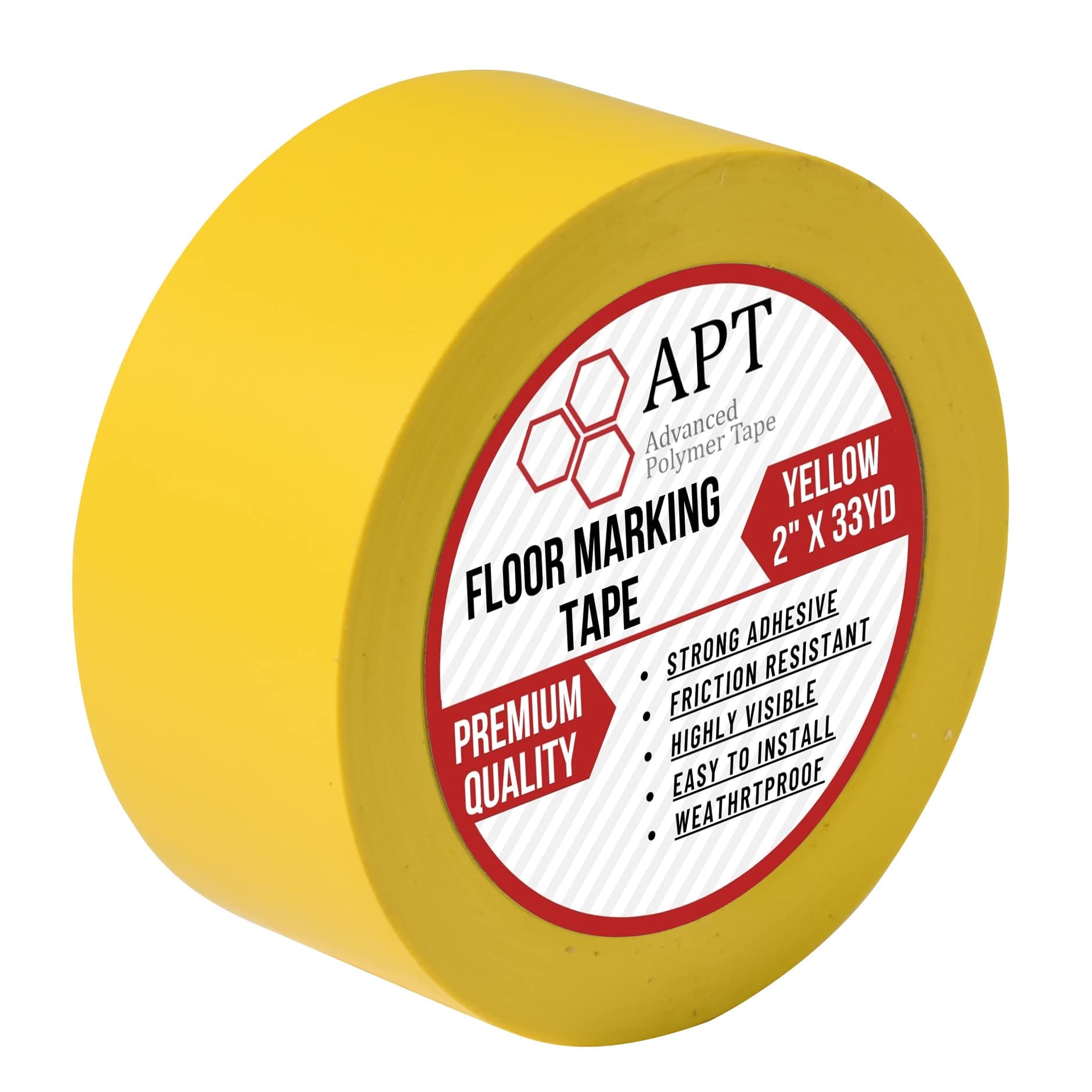 Multi Color Marking Premium Safety Marking and Dance Floor Splicing 6 mil Thick (1 Roll, Yellow)