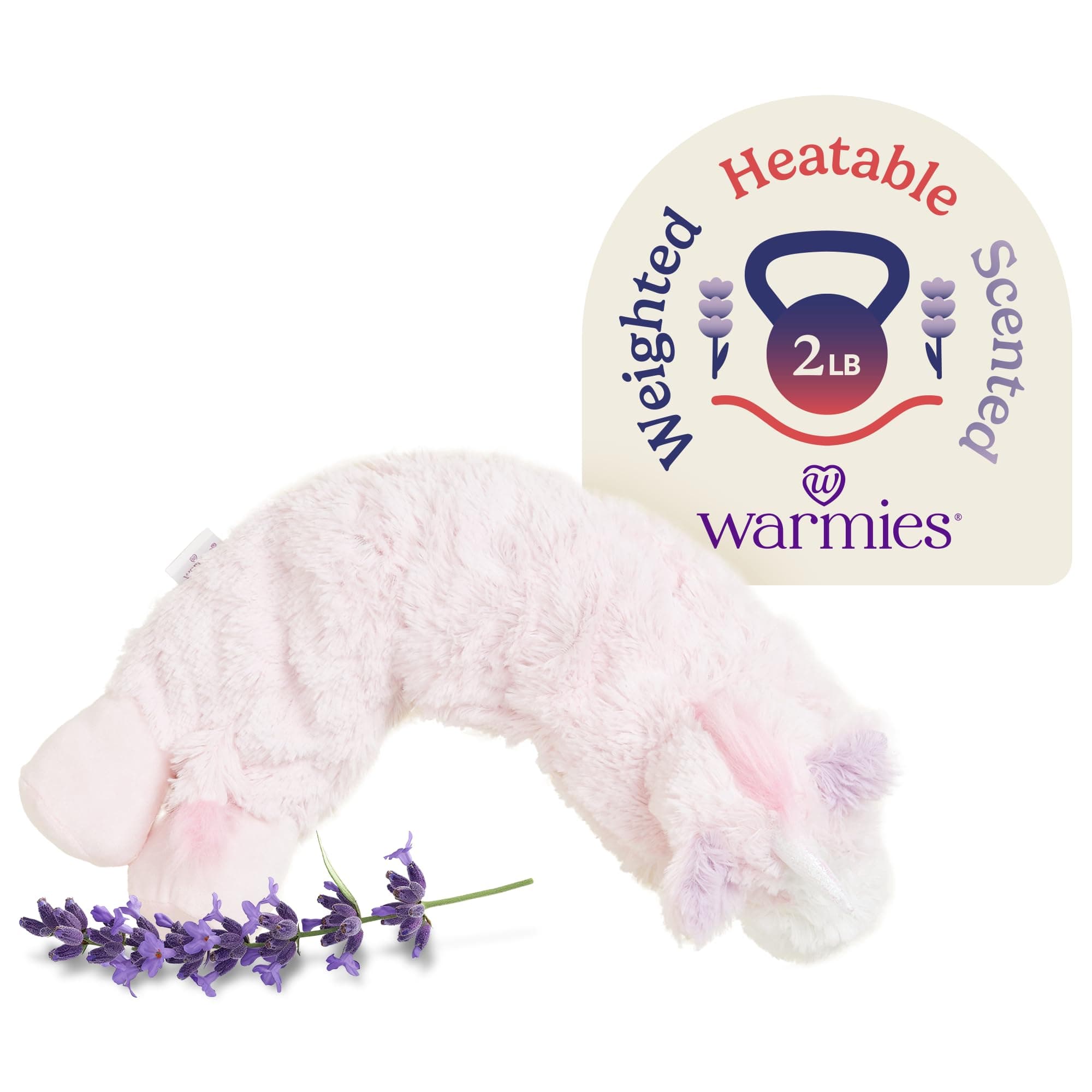 warmies Microwavable Neck & Shoulder Wrap - Heating & Cooling Plush Pad for Calming Relaxation - Weighted & Heated Neck Warmer with Scented Lavender - Microwave Heat Pad for Aches & Pain – Unicorn
