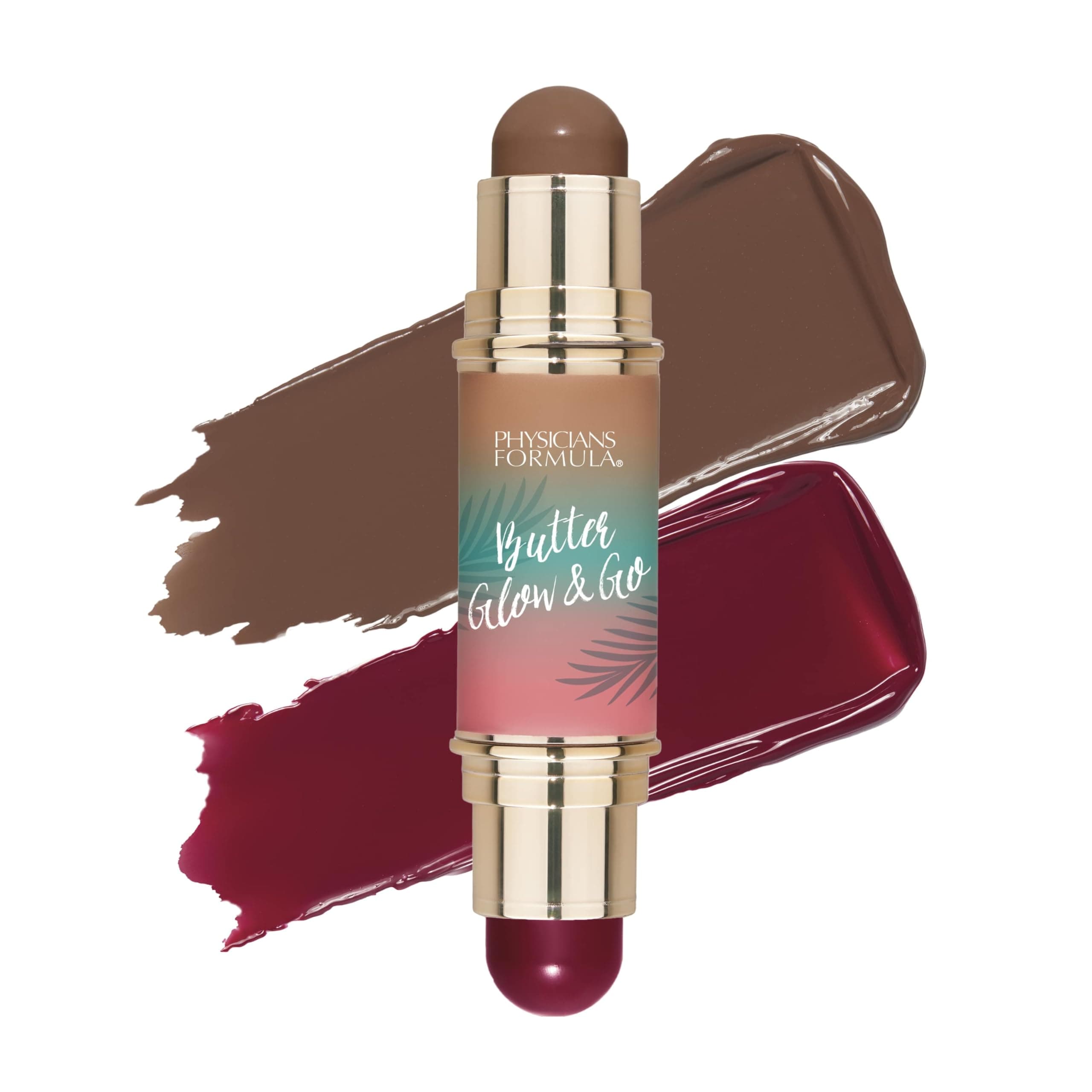 Physicians Formula Butter Glow & Go, Dual-Ended Multiuse Makeup Stick for Cheeks, Eyes and Lips, Complementary Shades for Bronzing, Contouring and Blush, Beach Bum Plum
