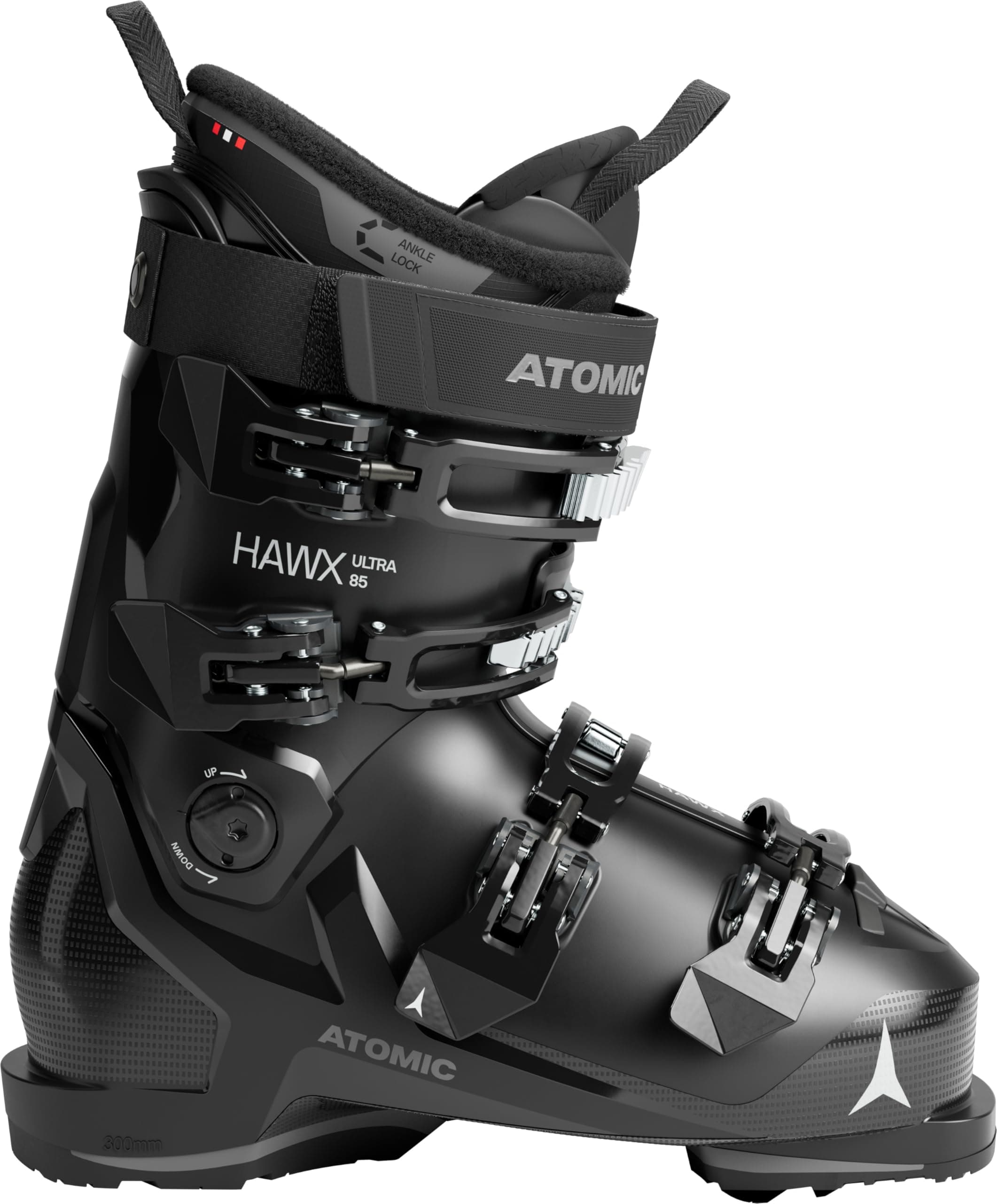 ATOMIC Unisex Hawx Ultra Ski Boots - Size 24/24.5 - Alpine Ski Boots in Black/White - Boots with 3D Ankle & Heel for Precise Fit - Slim Ski Boots with 98 mm Fit