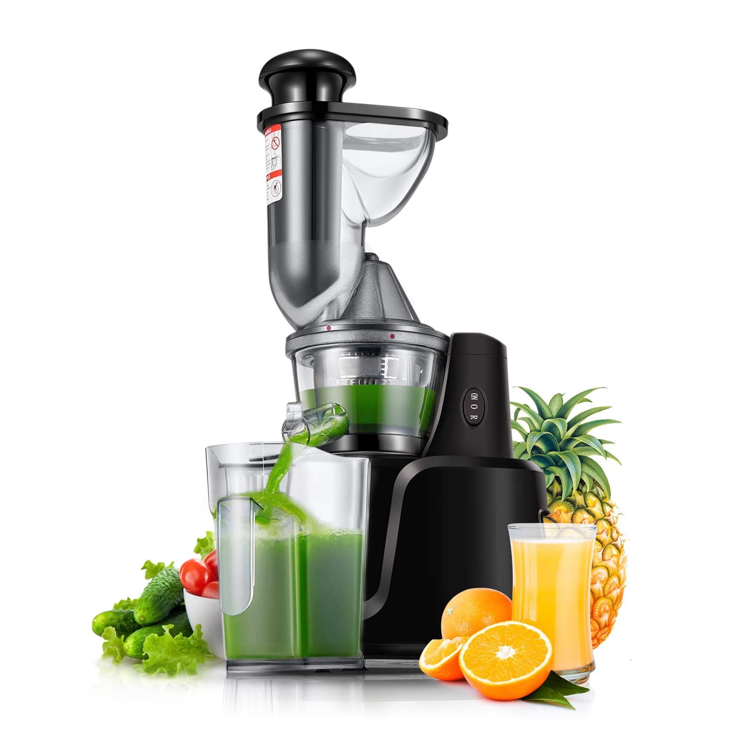 Juicer Machines, Joerid 2020 Upgraded Masticating Juicer Extractor, Slow Cold Press Juicer, Slow Juicer Easy to Clean, Reverse Function, High Nutrition Reserve & Juice Yield with Brush