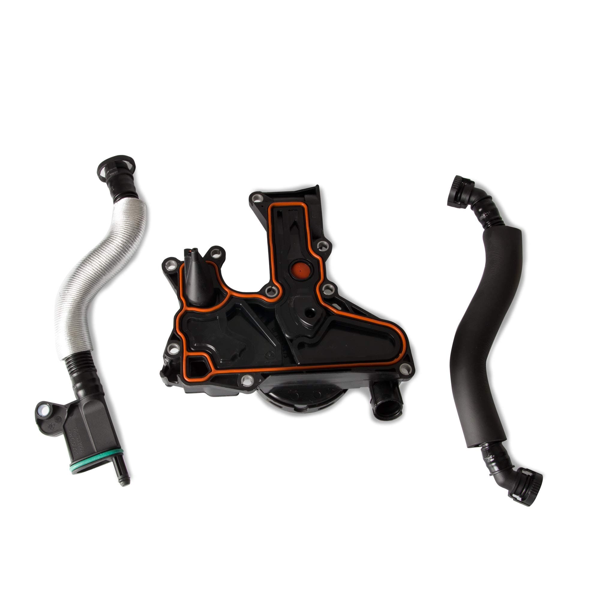 Tepeng Engine Crankcase Vent Valve PCV Valve Oil Separator with Hose Kit Compatible with Audi A3 A4 A5 Q5 TT/ VW Passat Tiguan CC JETA GTI Beetle,Replace part # 06H103495